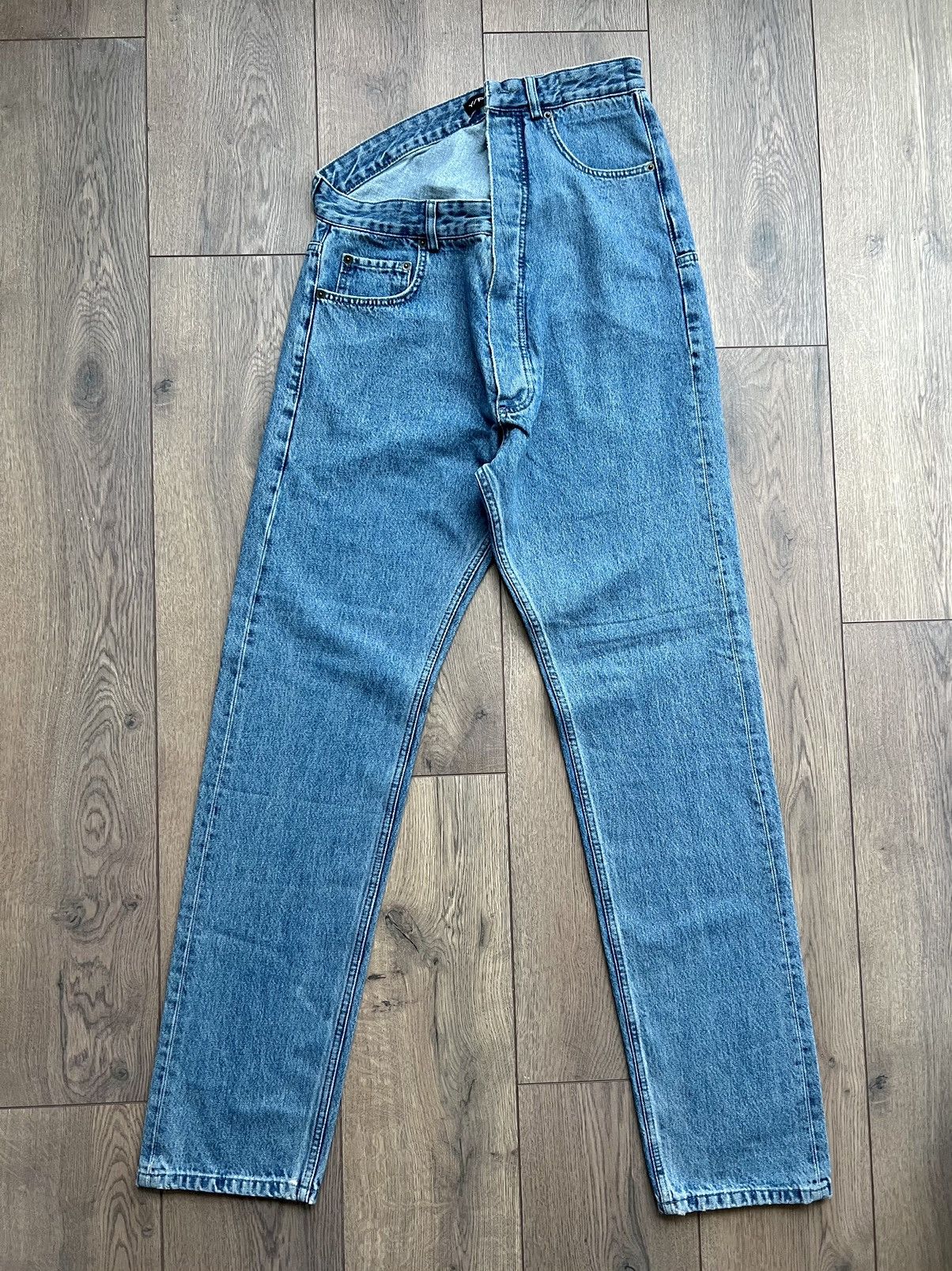 Y/Project Y/Project Blue Asymmetric Waist Evergreen Jeans XL Size US 34 / EU 50 - 1 Thumbnail