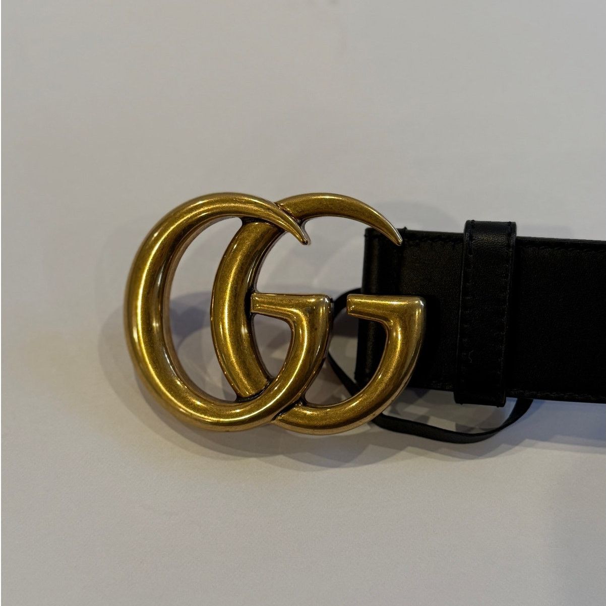 Gucci Gucci Black Leather Marmount Wide Belt Size 80 Size ONE SIZE - 4 Thumbnail