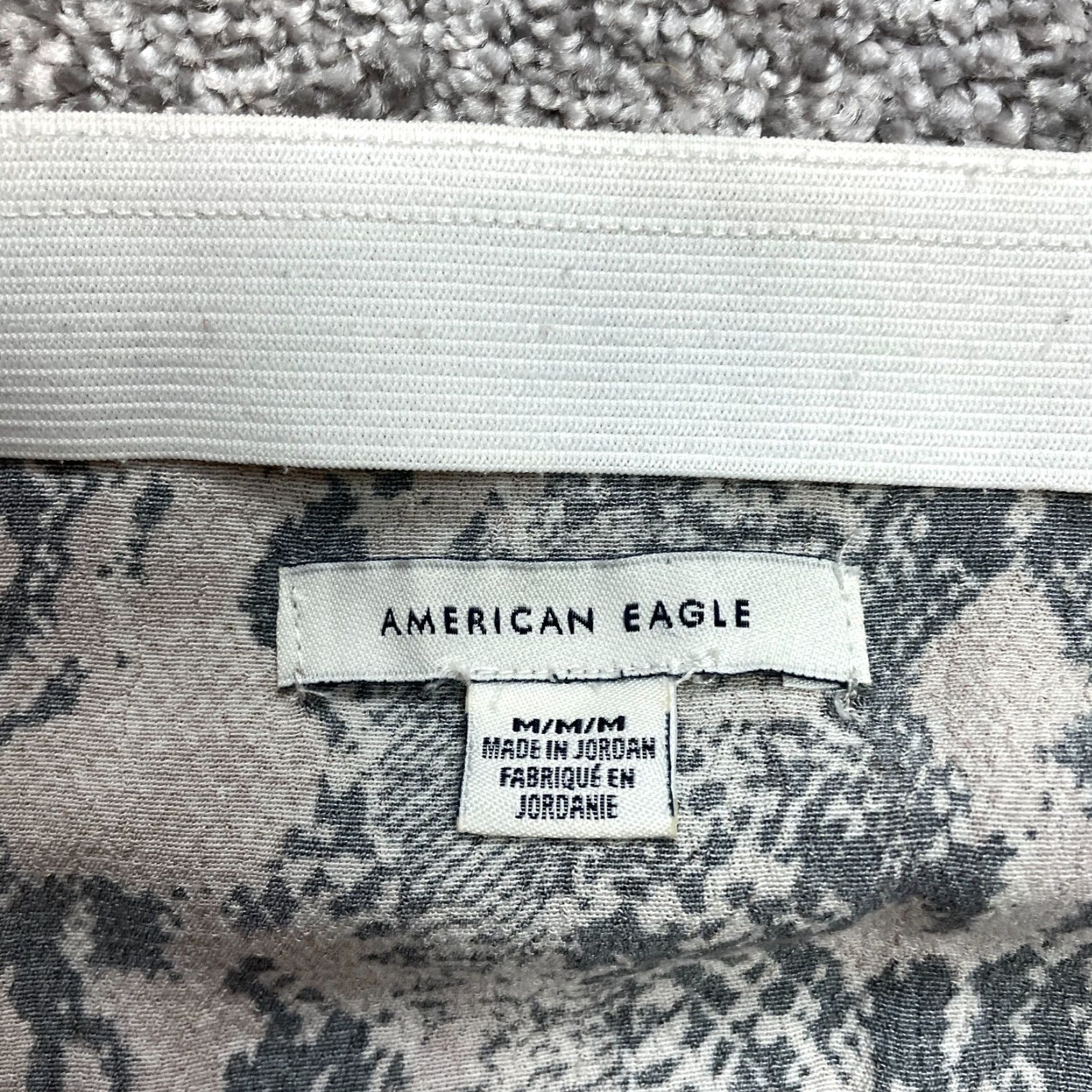 American Eagle Outfitters American Eagle Skirt Womens Medium Beige Striped Lightweight Stretch Size 32" / US 10 / IT 46 - 6 Thumbnail