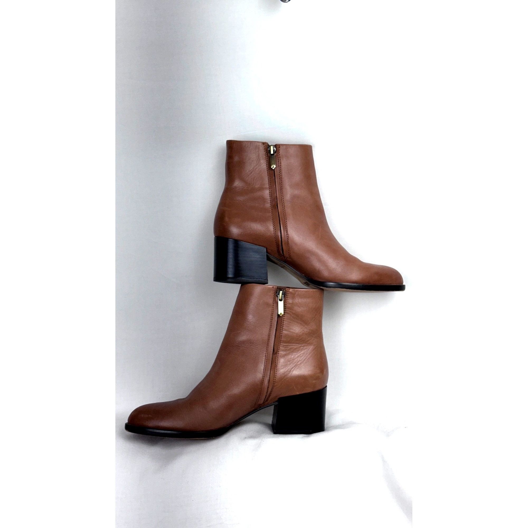 Sam Edelman Sam Edelman Womens Leather Ankle Boots Size 8 Tan With Block Size US 8 / IT 38 - 15 Thumbnail