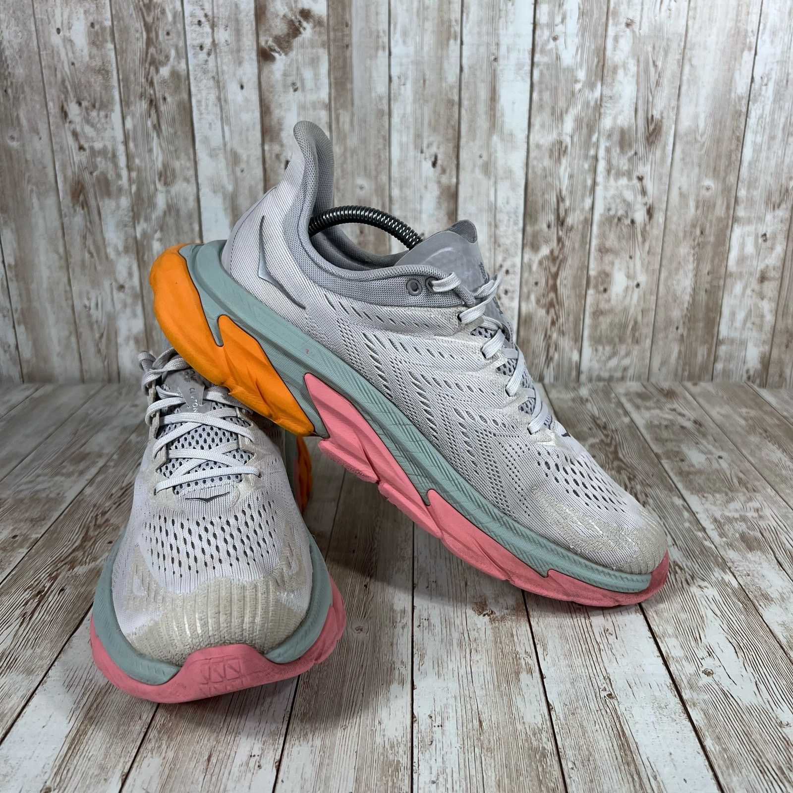 Hoka Hoka one one Clifton edge gray orange Mens 10.5 Size US 10.5 / EU 43-44 - 6 Thumbnail