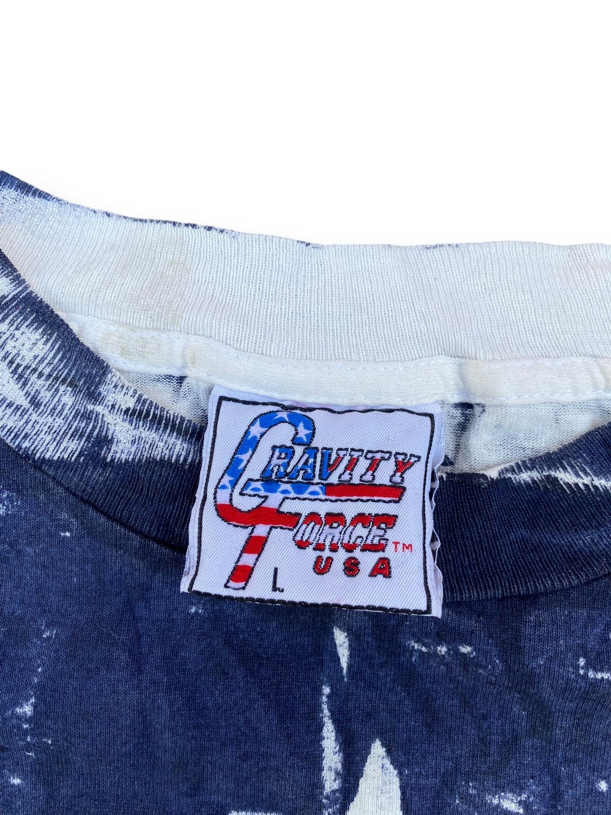 Vintage Vintage 90s Gravity Force Full Print American Flag Shirt.#C4 Size US L / EU 52-54 / 3 - 3 Thumbnail