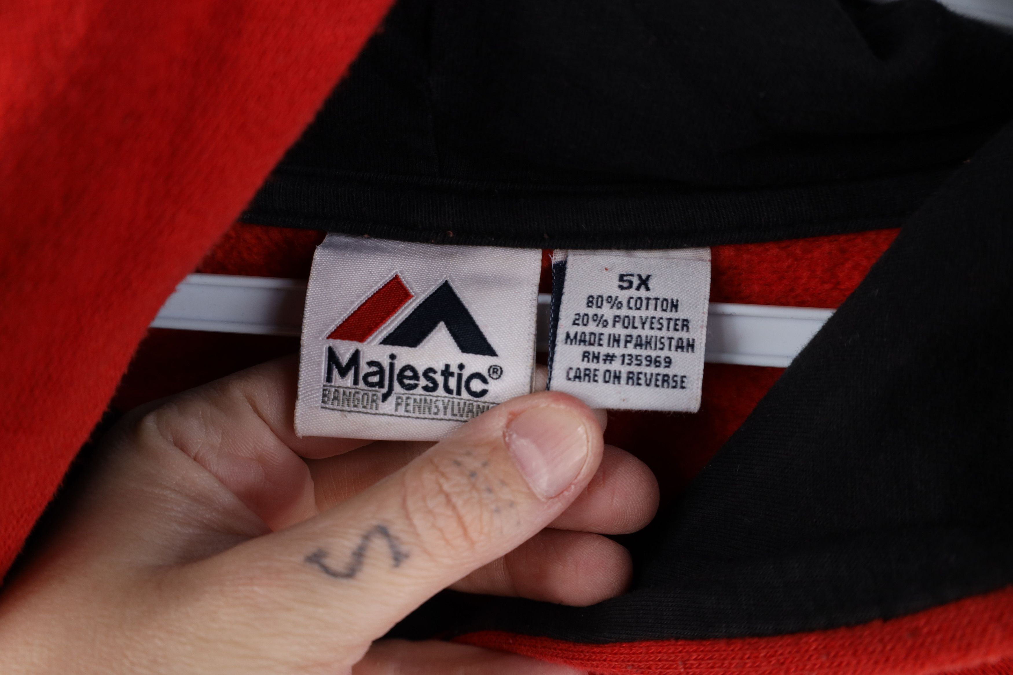 Majestic Vintage Majestic Cincinnati Reds Baseball Hoodie Sweatshirt Size US XXL / EU 58 / 5 - 12 Thumbnail