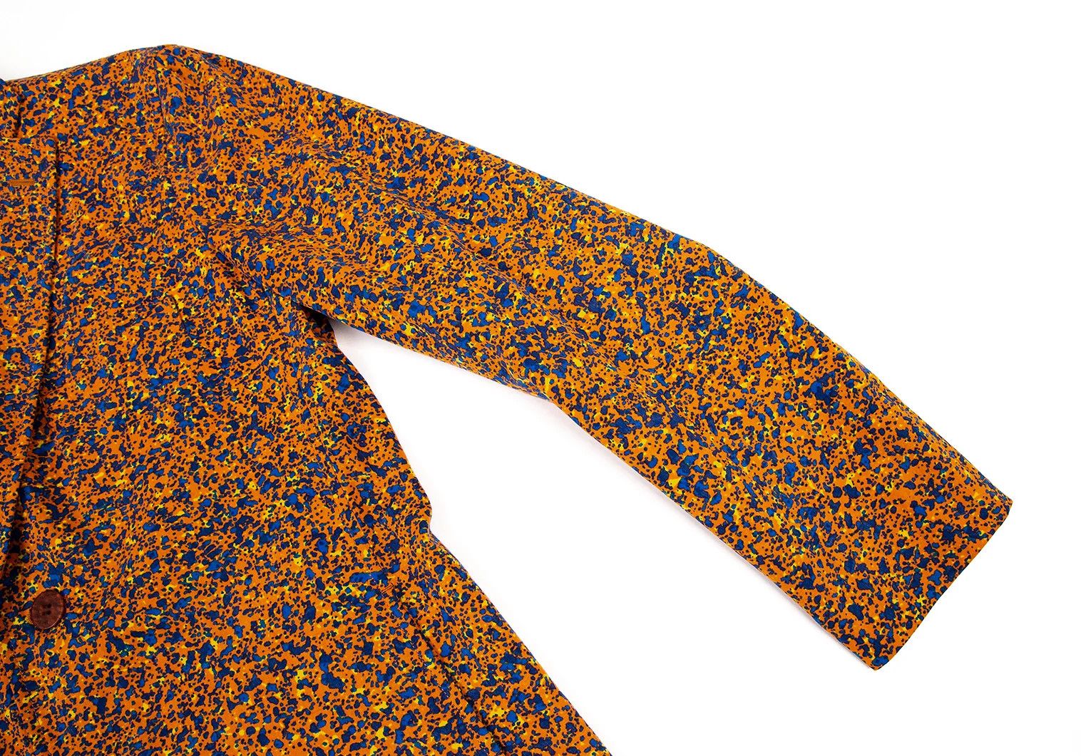 Issey Miyake Lyocell Cotton Marble Print B Jacket in Orange and Blue Size US S / EU 44-46 / 1 - 5 Thumbnail