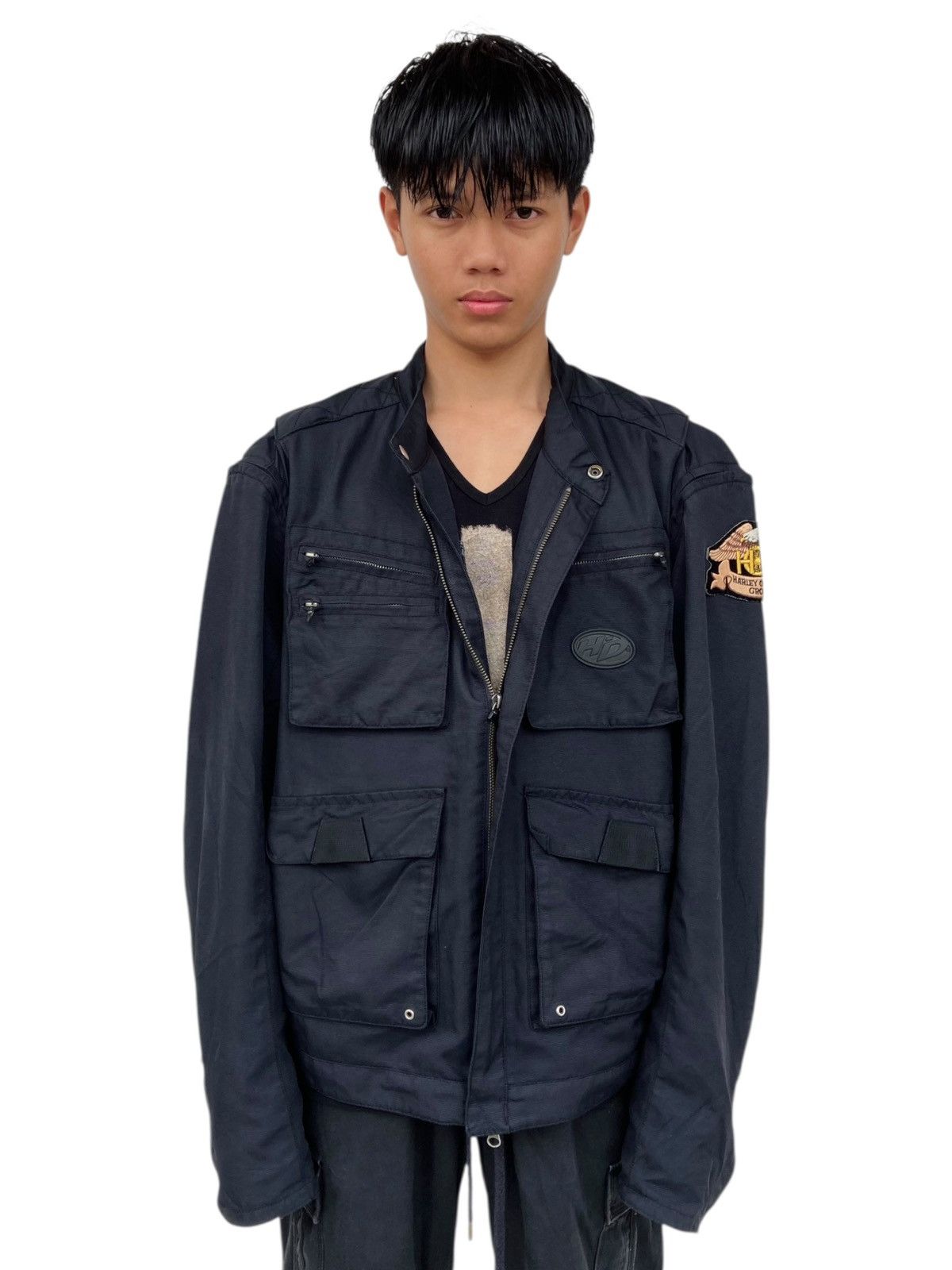 14th Addiction 2000s Harley Davidson - Detachable Cargo Jacket Size US L / EU 52-54 / 3 - 2 Thumbnail