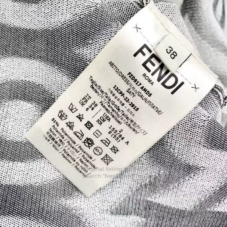 Fendi Fendi Letter Logo Full-Print Knit Dress Size XS / US 0-2 / IT 36-38 - 5 Thumbnail
