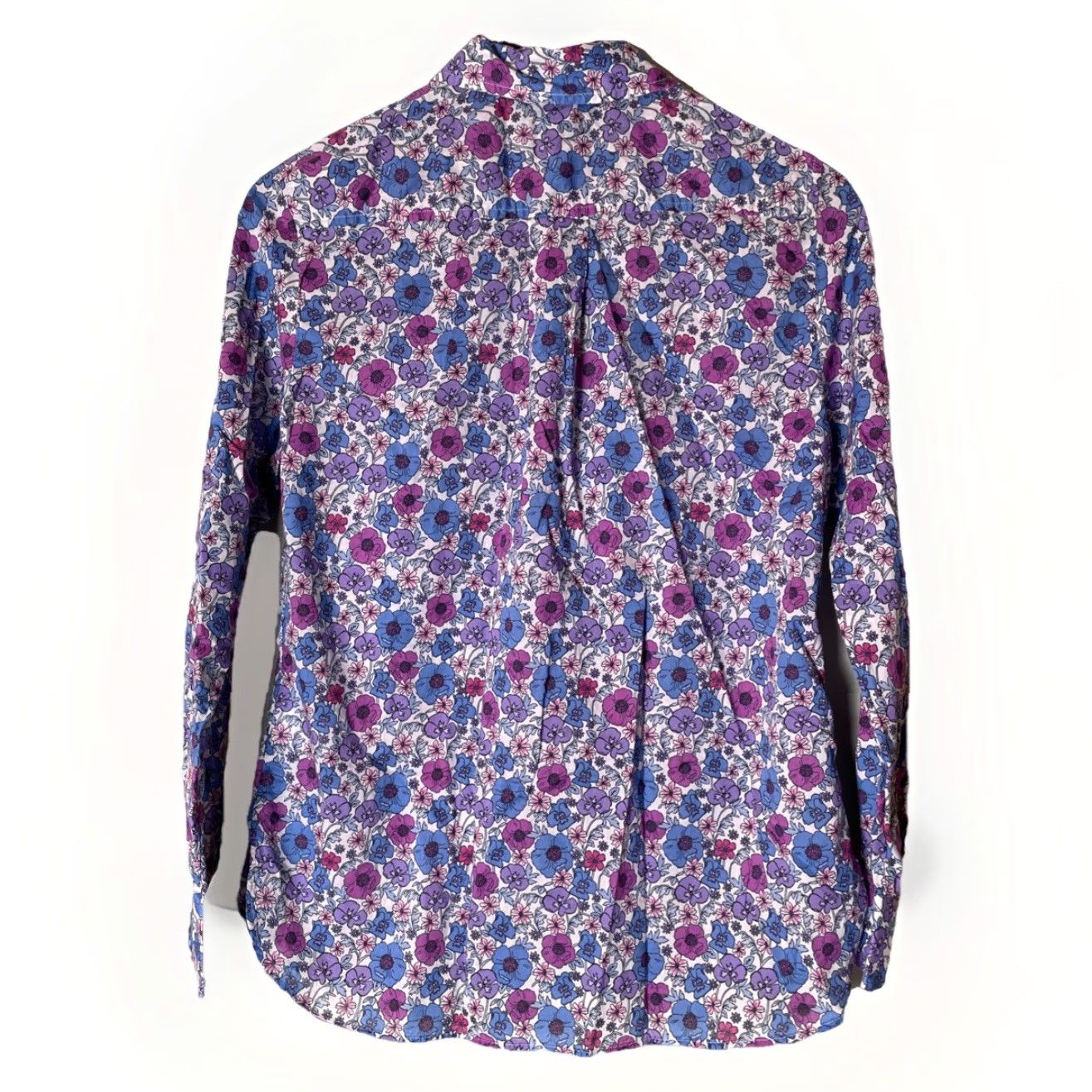Talbots Talbots Shirt Womens Small Multicolor Floral Print Long Sleeve Button Up Casual Classic Knit 100% Cotton Size S / US 4 / IT 40 - 4 Thumbnail