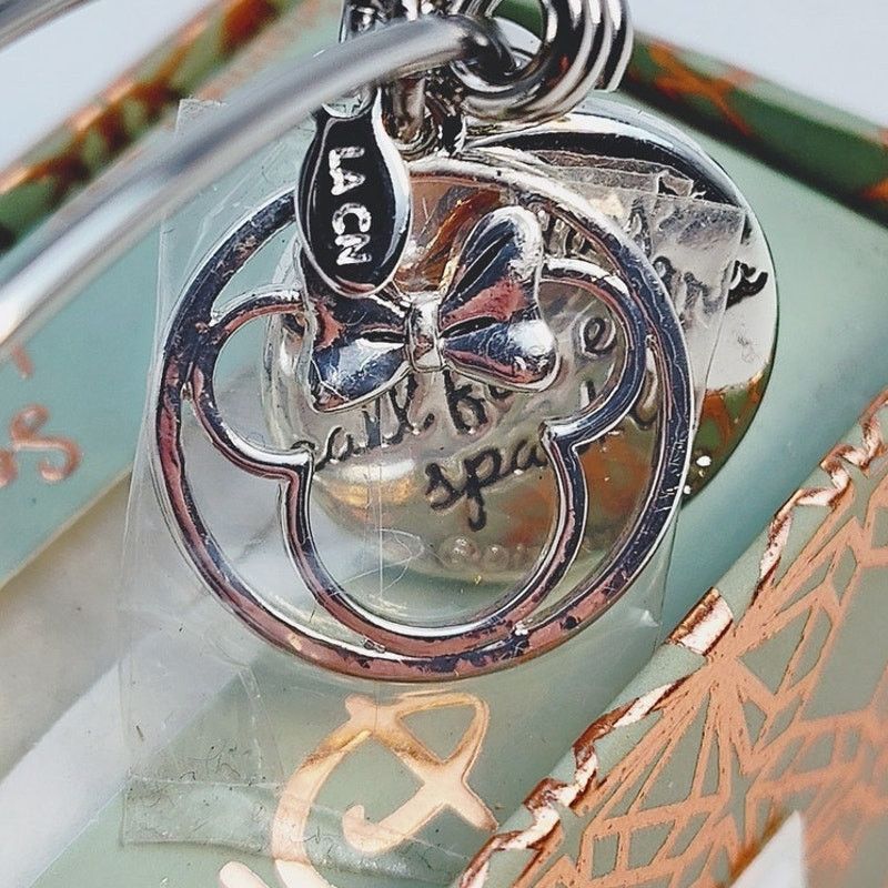Disney Disney Minnie Mouse Bangle Bracelet w Rhinestone Charm NIB Size ONE SIZE - 7 Thumbnail