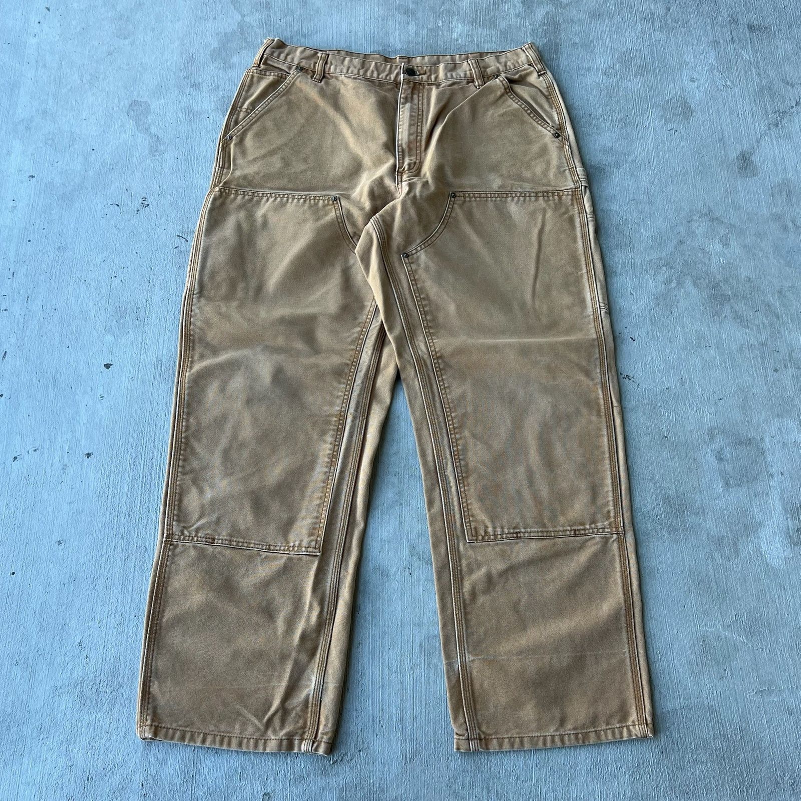 Carhartt × Vintage Carhartt brown double knee work wear carpenter pants Size US 35 - 1 Thumbnail