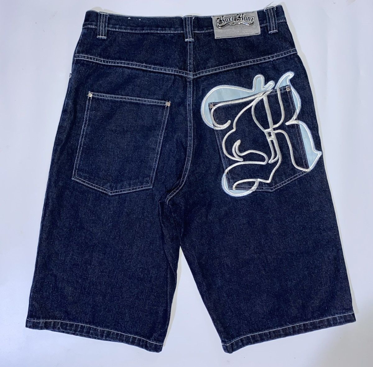 Karl Kani Vintage 90’s Karl Kani Baggy Jorts Denim Jean Size US 34 / EU 50 - 2 Thumbnail