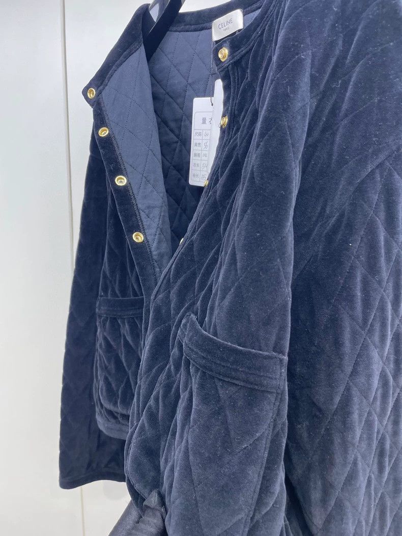 Celine Celine Black Velvet Quilted Jacket Size US L / EU 52-54 / 3 - 6 Thumbnail