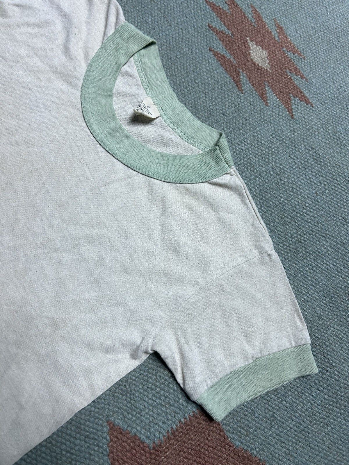 Vintage 60s ringer t shirt sears soft 2 tone boys 6 women’s baby tee Size XXS / US 00 / IT 34 - 3 Thumbnail