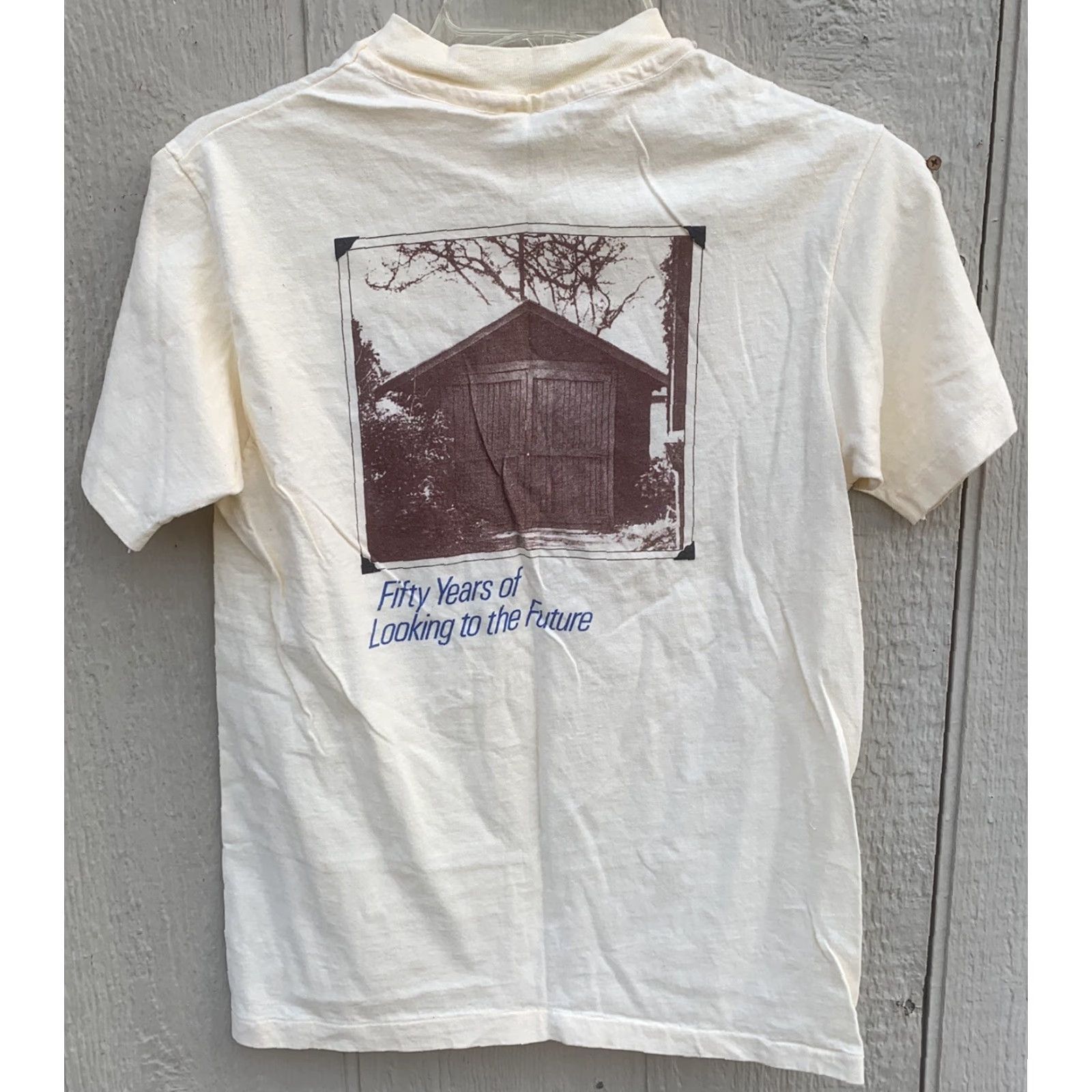 Hanes VINTAGE Hewlett-Packard 50 Years T-Shirt Graphic Tee Men M Ivory 100% Cotton Hanes BEEFY-T US 1989 Picnic ’89 HP M Size US M / EU 48-50 / 2 - 6 Thumbnail