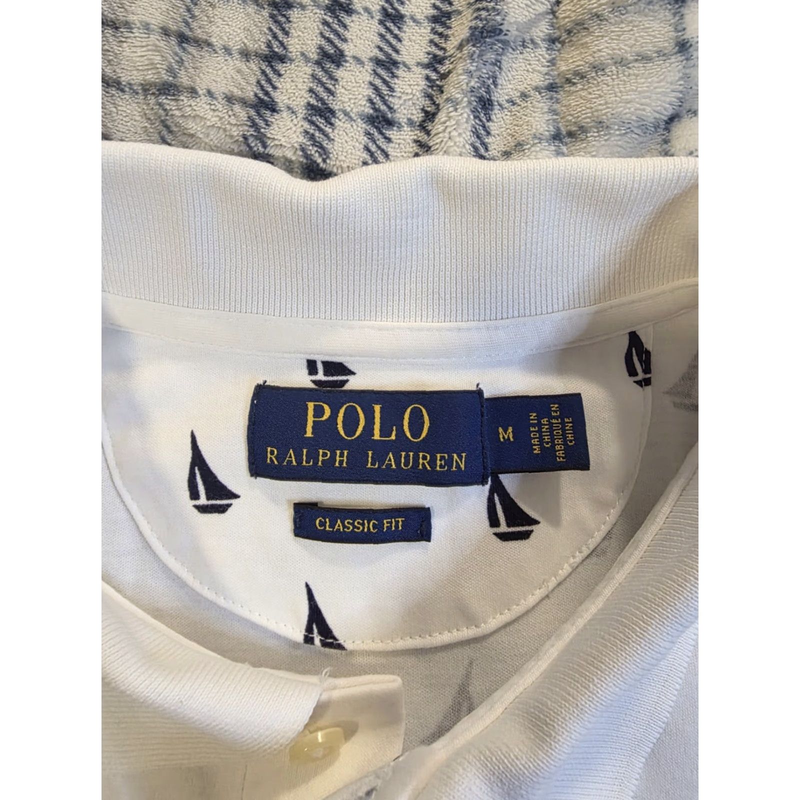 Polo Ralph Lauren Polo Ralph Lauren Polo Shirt White Mens M Classic Fit Nautical Sailboat AOP Graphic Print Shirt Accessories Logo Button Accent Casual Classic Fit Size US M / EU 48-50 / 2 - 4 Thumbnail