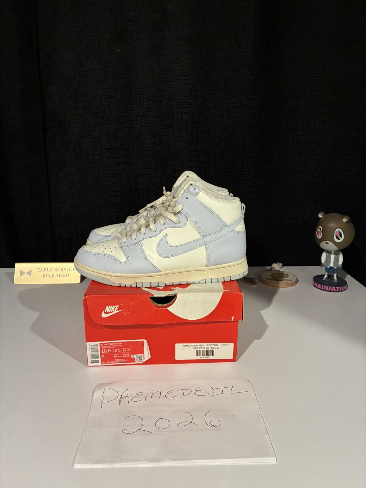 Nike Nike Dunk Hi Sail Football Grey Men’s Size 9 Size US 9 / EU 42 - 1 Thumbnail