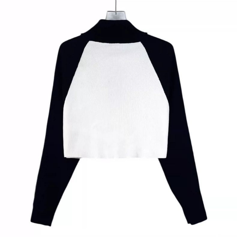 Prada MiuMiu Colorblock Logo HalfZip Long Sleeve Knit -2505 Size US M / EU 48-50 / 2 - 2 Thumbnail