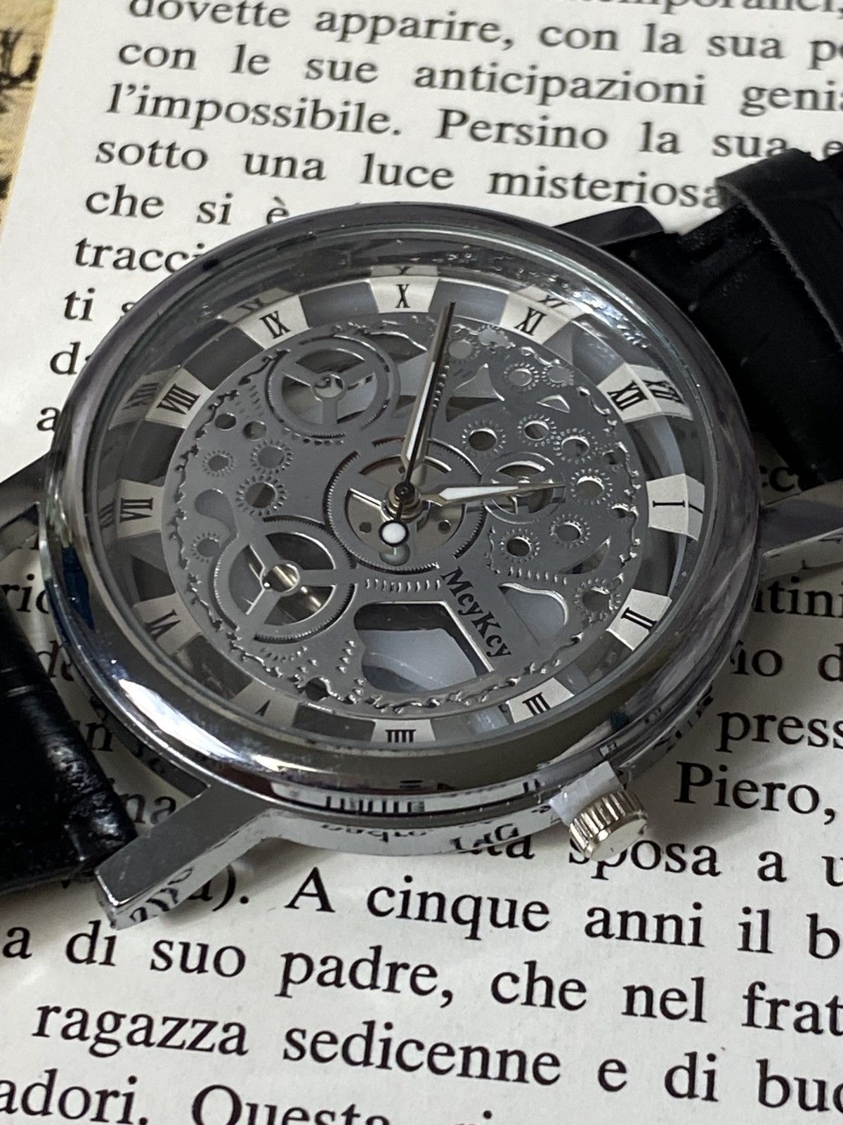 Japanese Brand Vintage Style Skeleton Watch - Leather Strap Size ONE SIZE - 3 Thumbnail