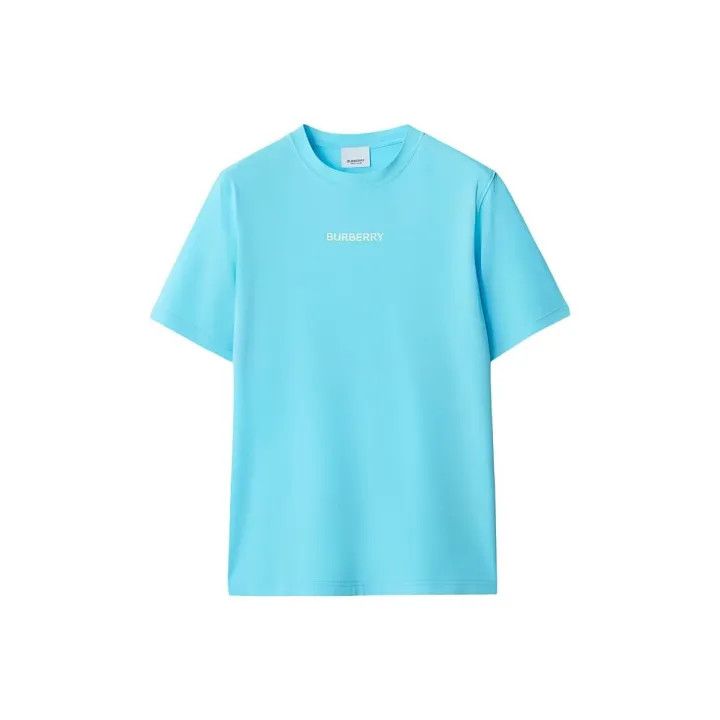 Burberry Burberry Bright Blue Round Neck T-shirt for Women 0079 Size XS / US 0-2 / IT 36-38 - 1 Thumbnail