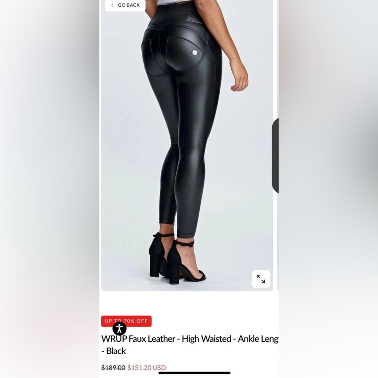 Other High-Waisted Black Faux Leather Leggings size S Size 25" / US 0 / IT 36 - 2 Thumbnail