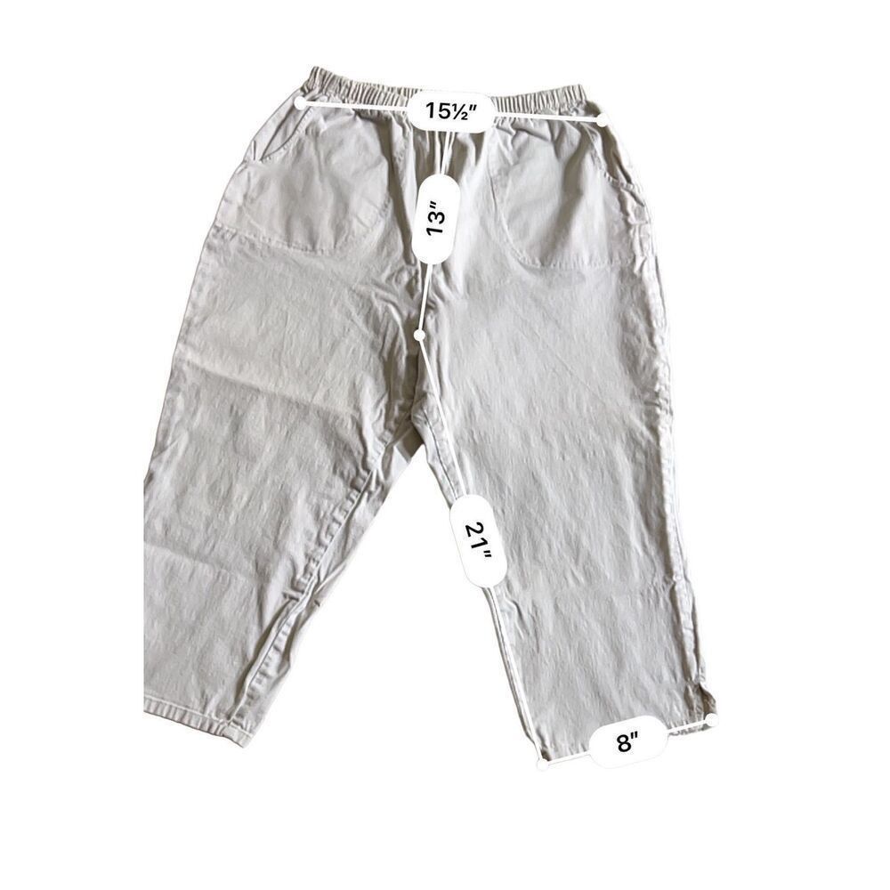 Denim & Co. Denim & Company D& Co. khaki Capri pants size 1X Size 38" / US 16 / IT 52 - 2 Thumbnail