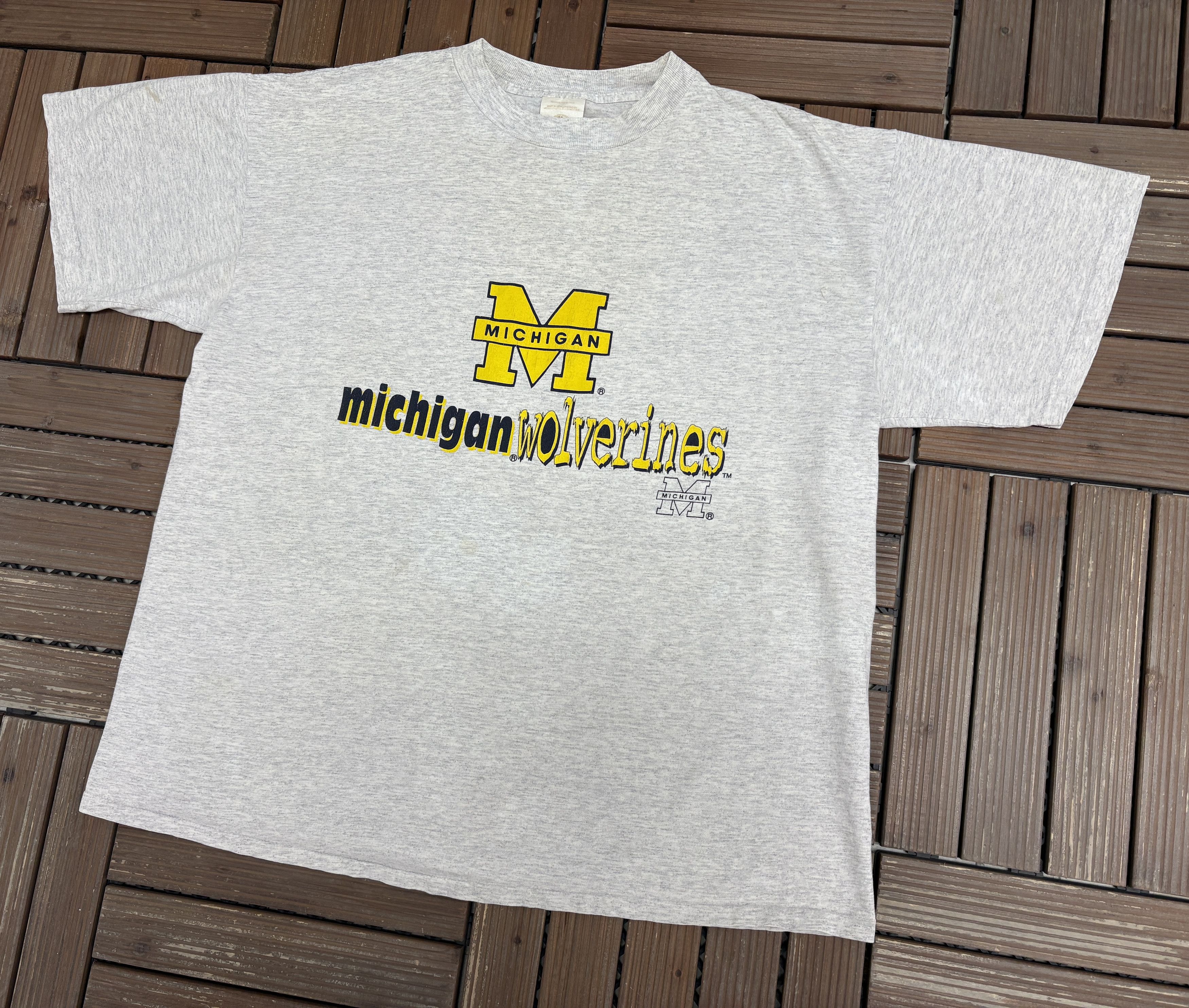 Vintage Michigan Wolverines Vintage Grey T-Shirt Tee Size US XL / EU 56 / 4 - 3 Thumbnail