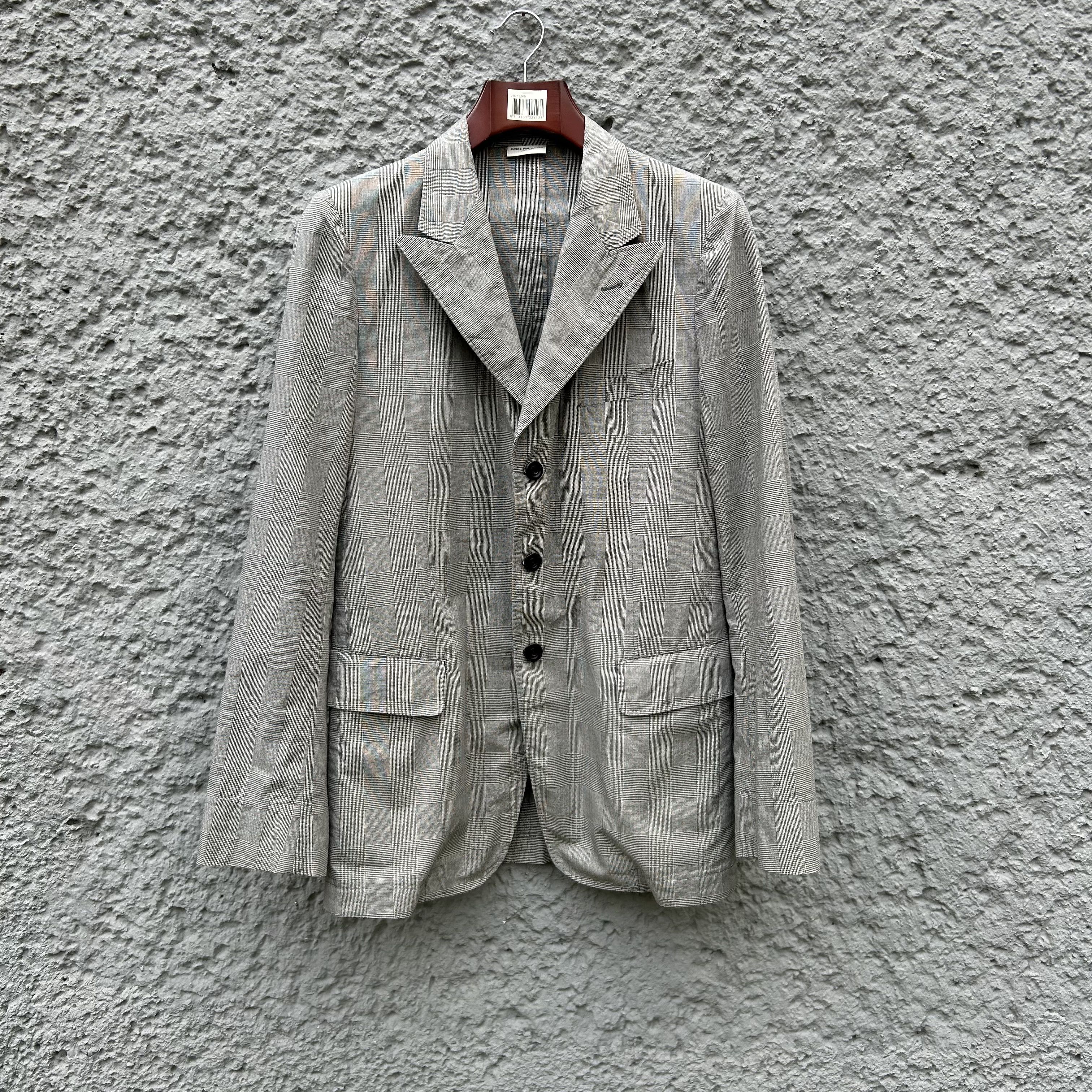 Dries Van Noten Dries van Noten Grey Unlined Blazer Jacket Top Size 50R - 1 Thumbnail