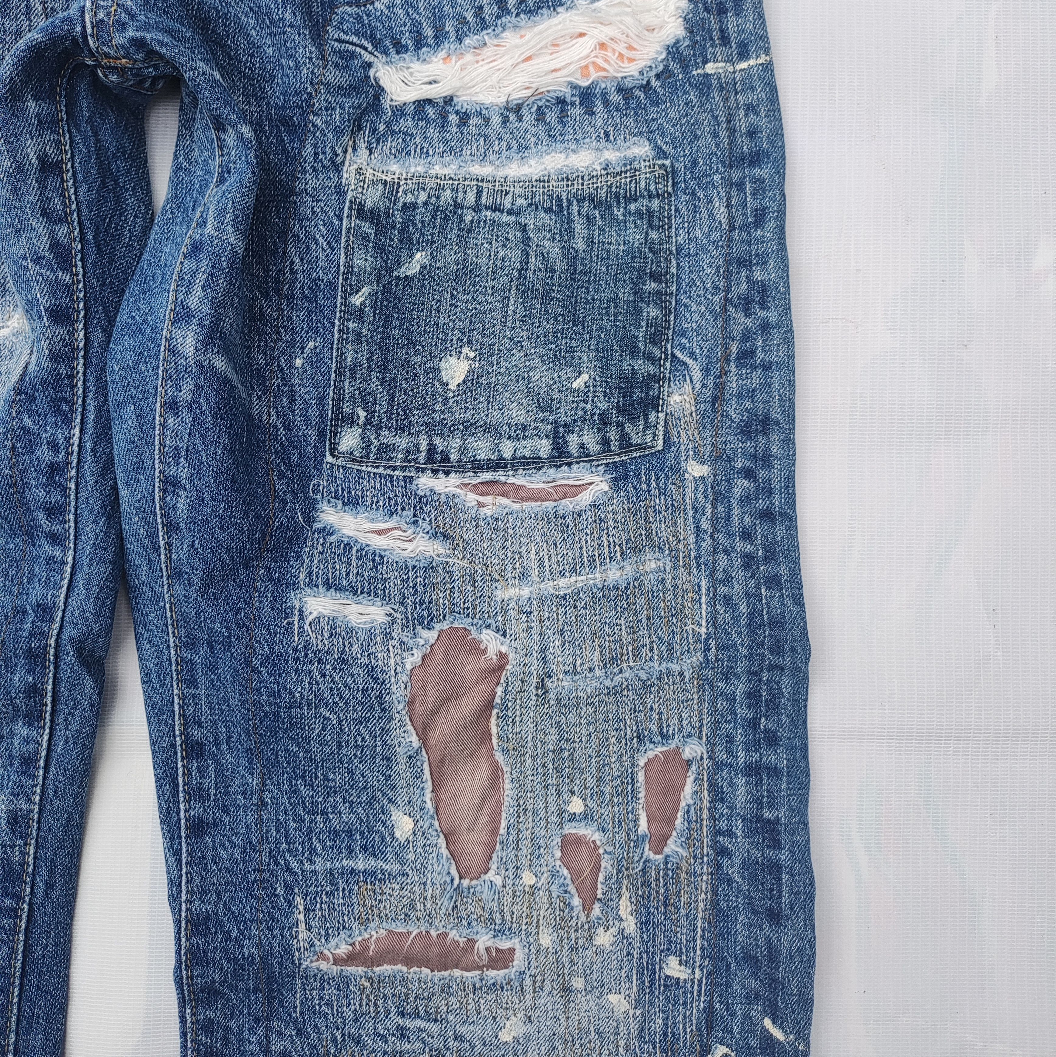 Japanese Brand Denim & Dungaree Patchwork Selvedge Sanforized Jeans Size US 29 - 5 Thumbnail