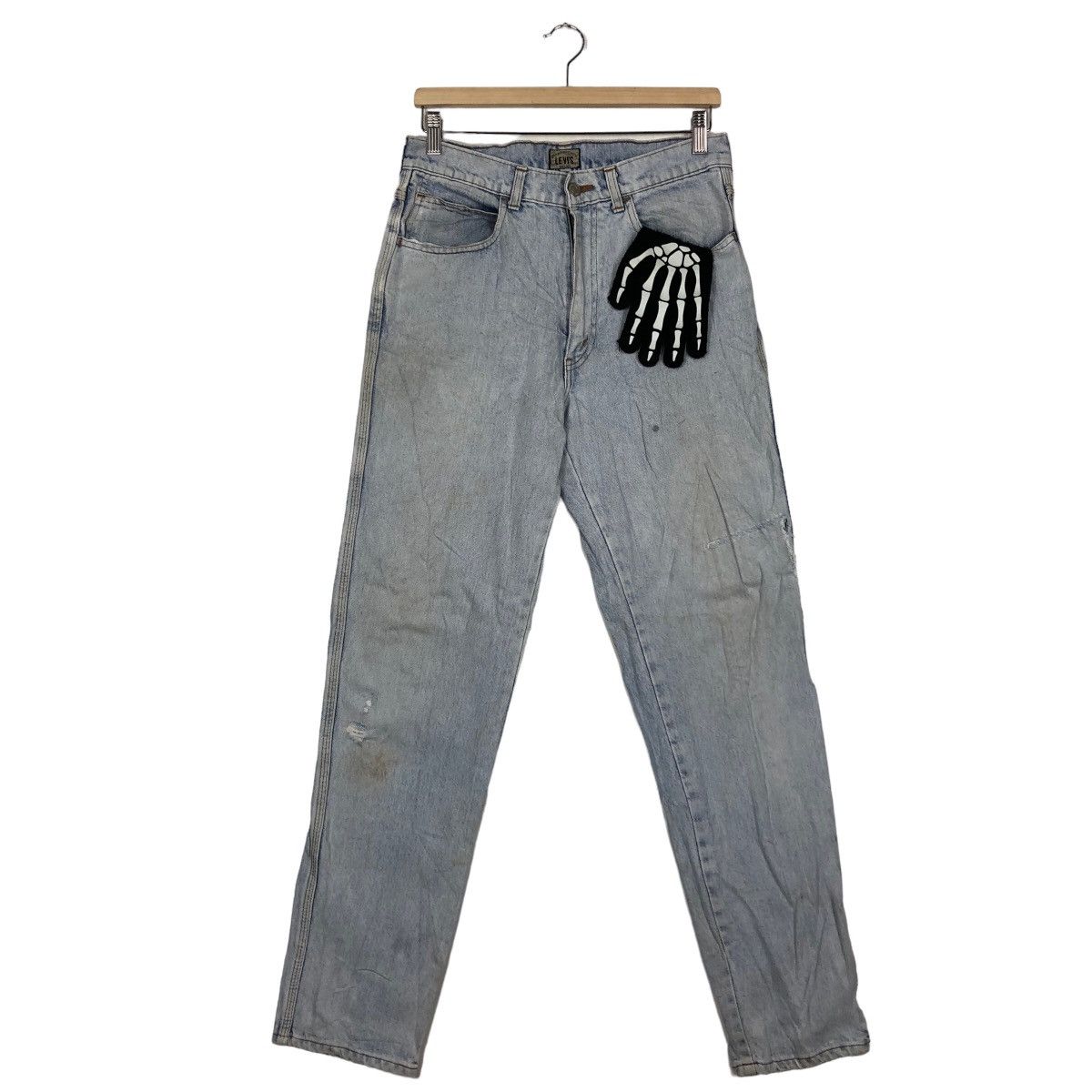 Levi's 🔥80’s Vintage Levi’s Acid Wash Design Straight Cut Denim Size US 28 / EU 44 - 2 Thumbnail