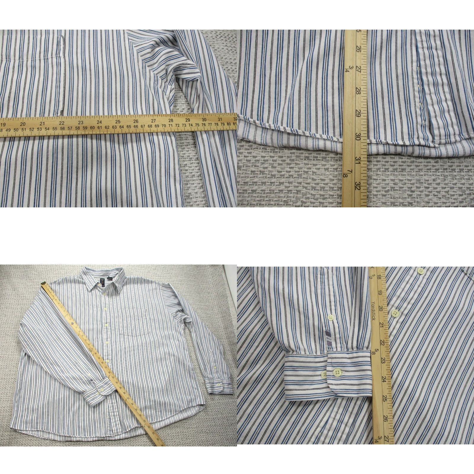 Izod VINTAGE IZOD Jeans Indigo Prep Shirt Mens 2XL XXL Long Sleeve Button Up Casual Size US XXL / EU 58 / 5 - 8 Thumbnail