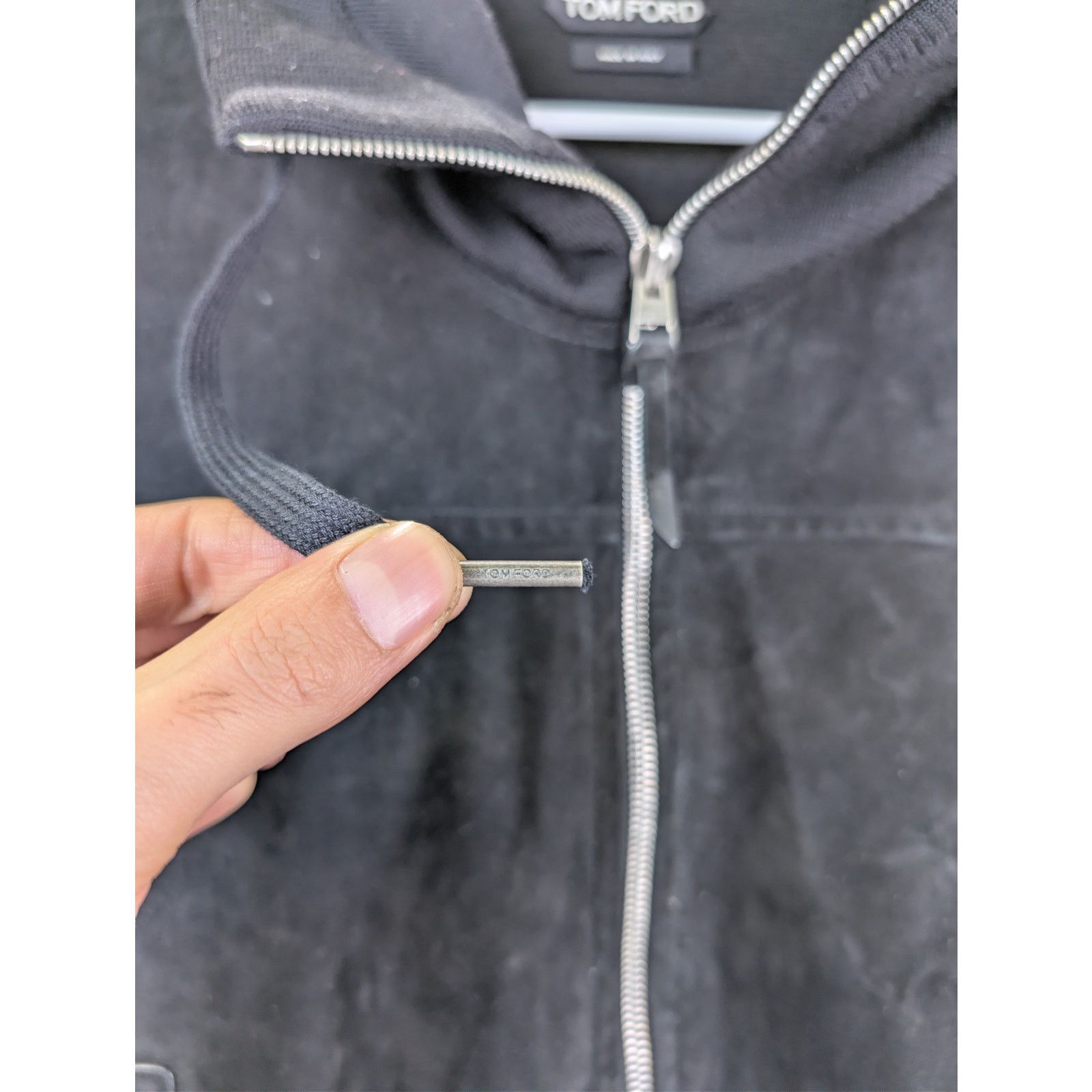 Tom Ford o1rshd1 CC20 Panelled Merino Wool and Suede Zip-Up Hoodie Size US M / EU 48-50 / 2 - 7 Thumbnail