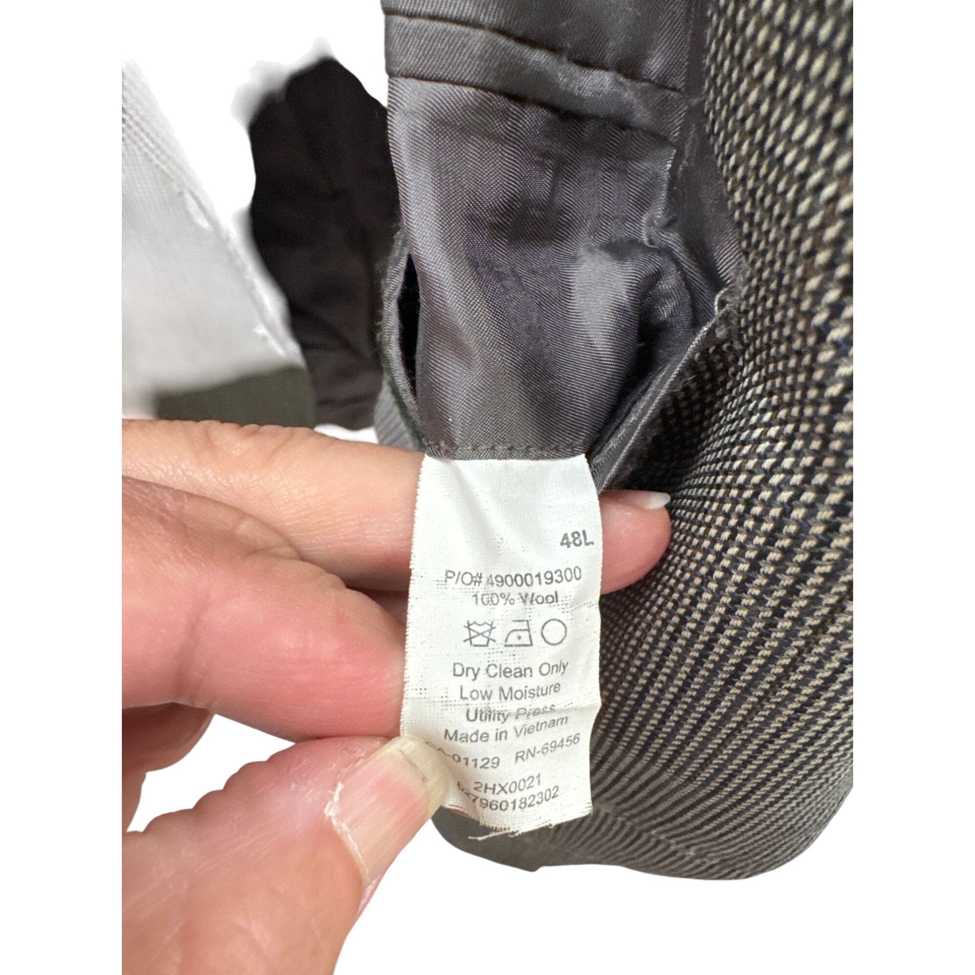 Lauren Ralph Lauren Lauren Ralph Lauren Mens Gray Houndstooth Suit Jacket Blazer Size 48L - 8 Thumbnail