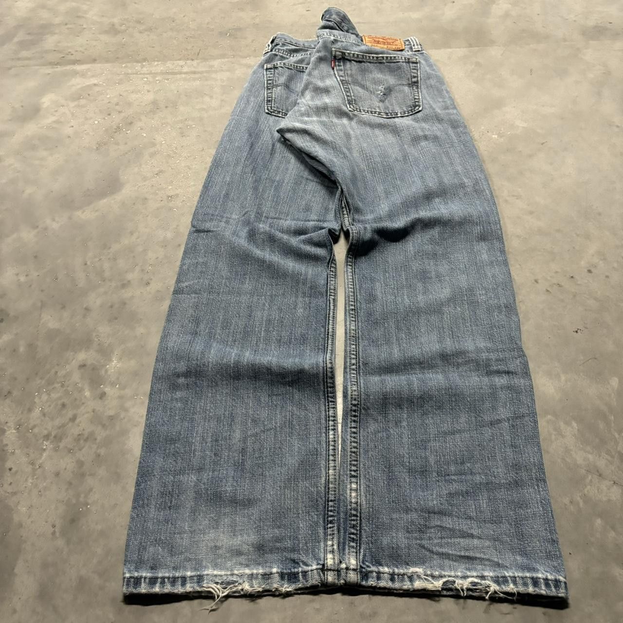 Levi's × Vintage Crazy Vintage Y2K/2000s Grunge Faded Light Wash Levi’s Denim Jeans! Size US 33 - 4 Thumbnail