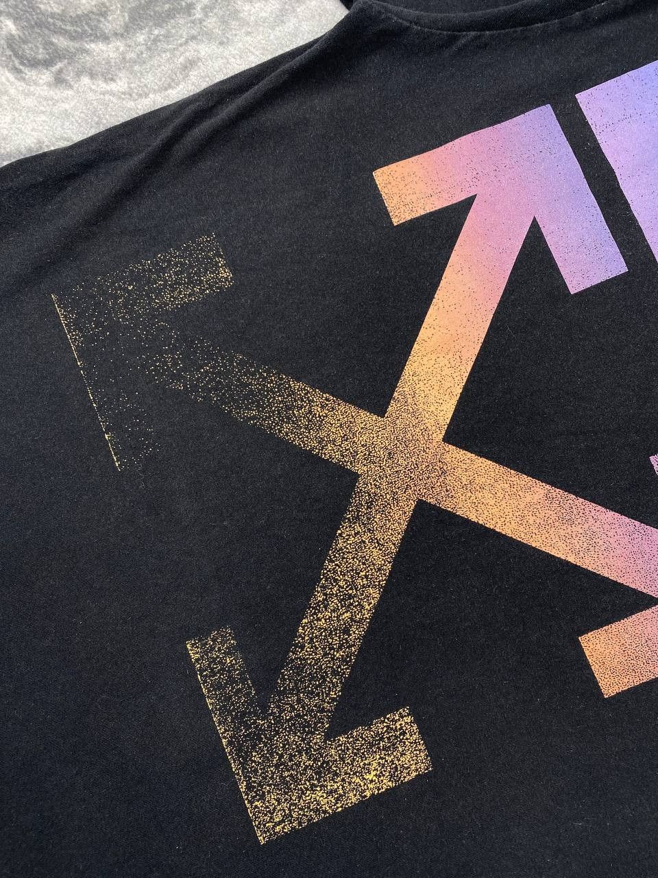 Off-White Off-White Gradient Arrows Big Logo T Shirt Black Men Size L Size US L / EU 52-54 / 3 - 6 Thumbnail