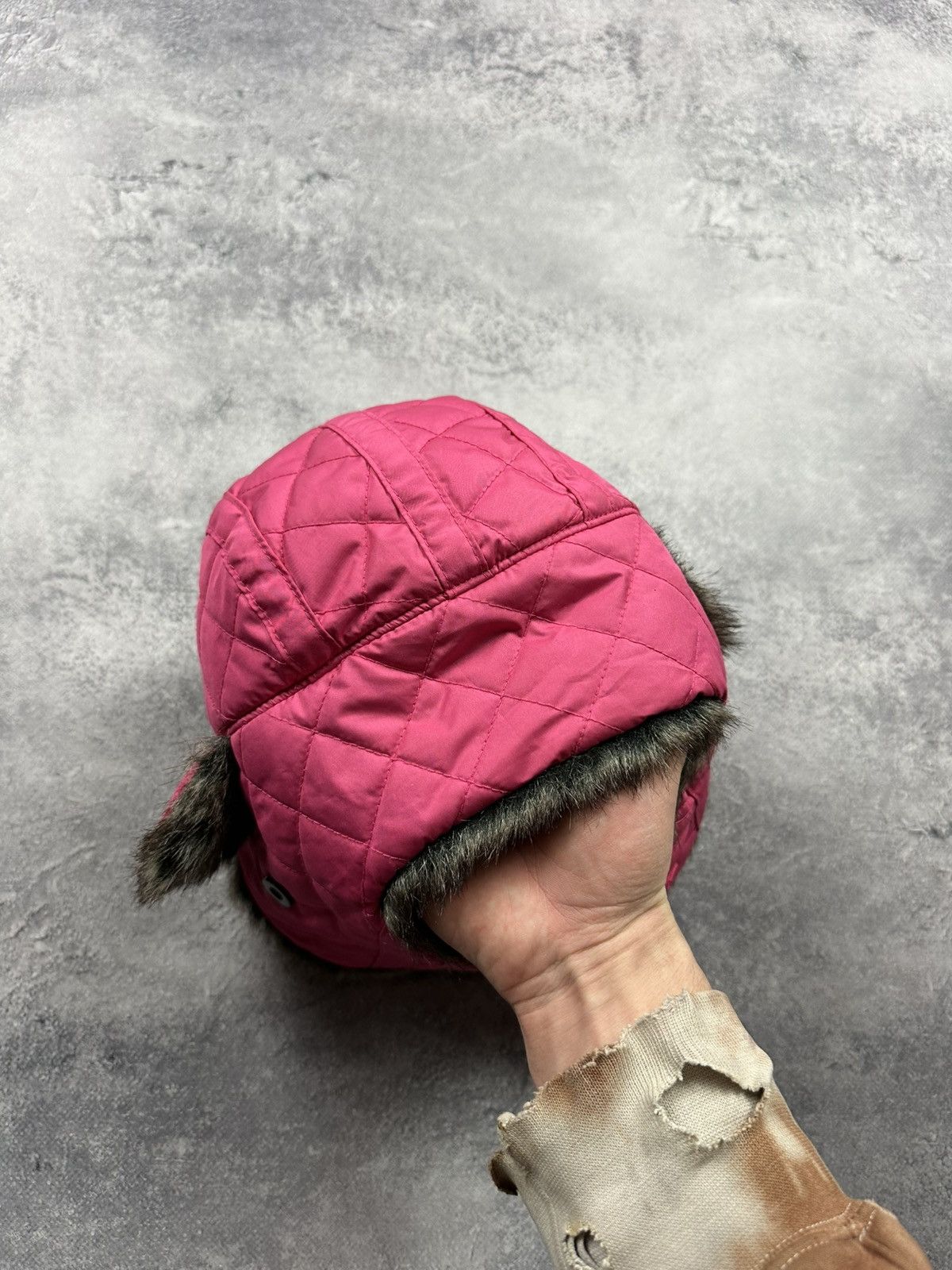 Barbour Vintage Barbour Ushanka Fuzzy Fur Trapper Hat Y2K Cap Rare Size ONE SIZE - 11 Thumbnail