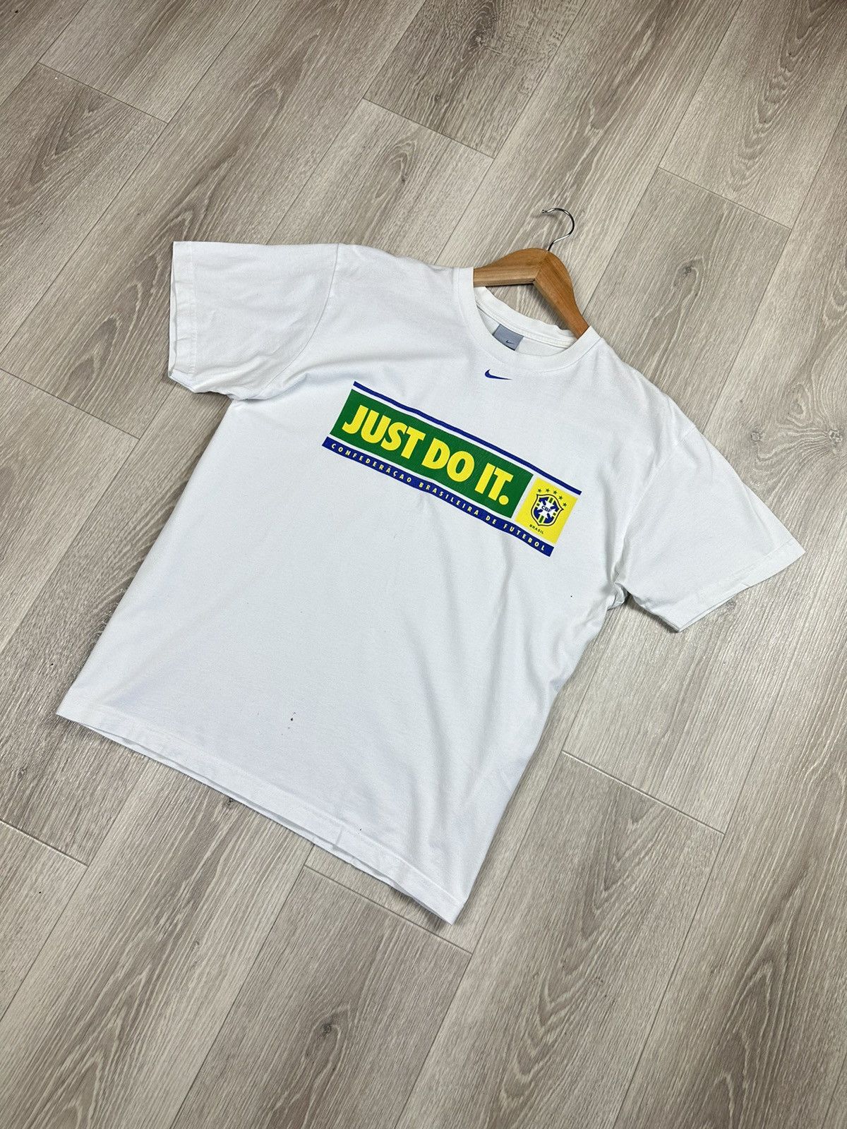 Nike Nike Vintage Logo Just Do It Brazil T-Shirt Size US XL / EU 56 / 4 - 3 Thumbnail