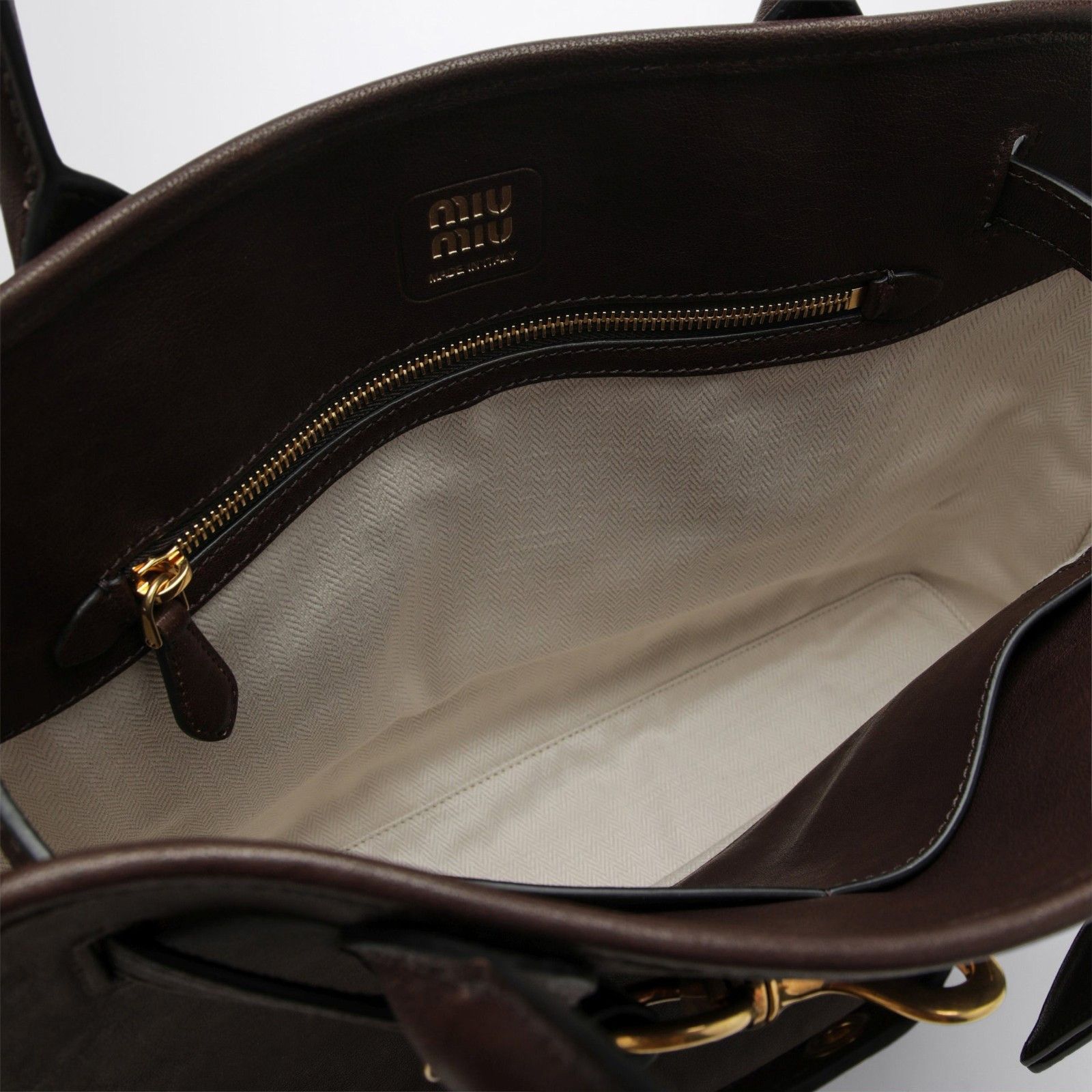 Miu Miu MIU MIU $4500 Briarwood Aventure Nappa Leather Top Handle Ba Size ONE SIZE - 4 Thumbnail