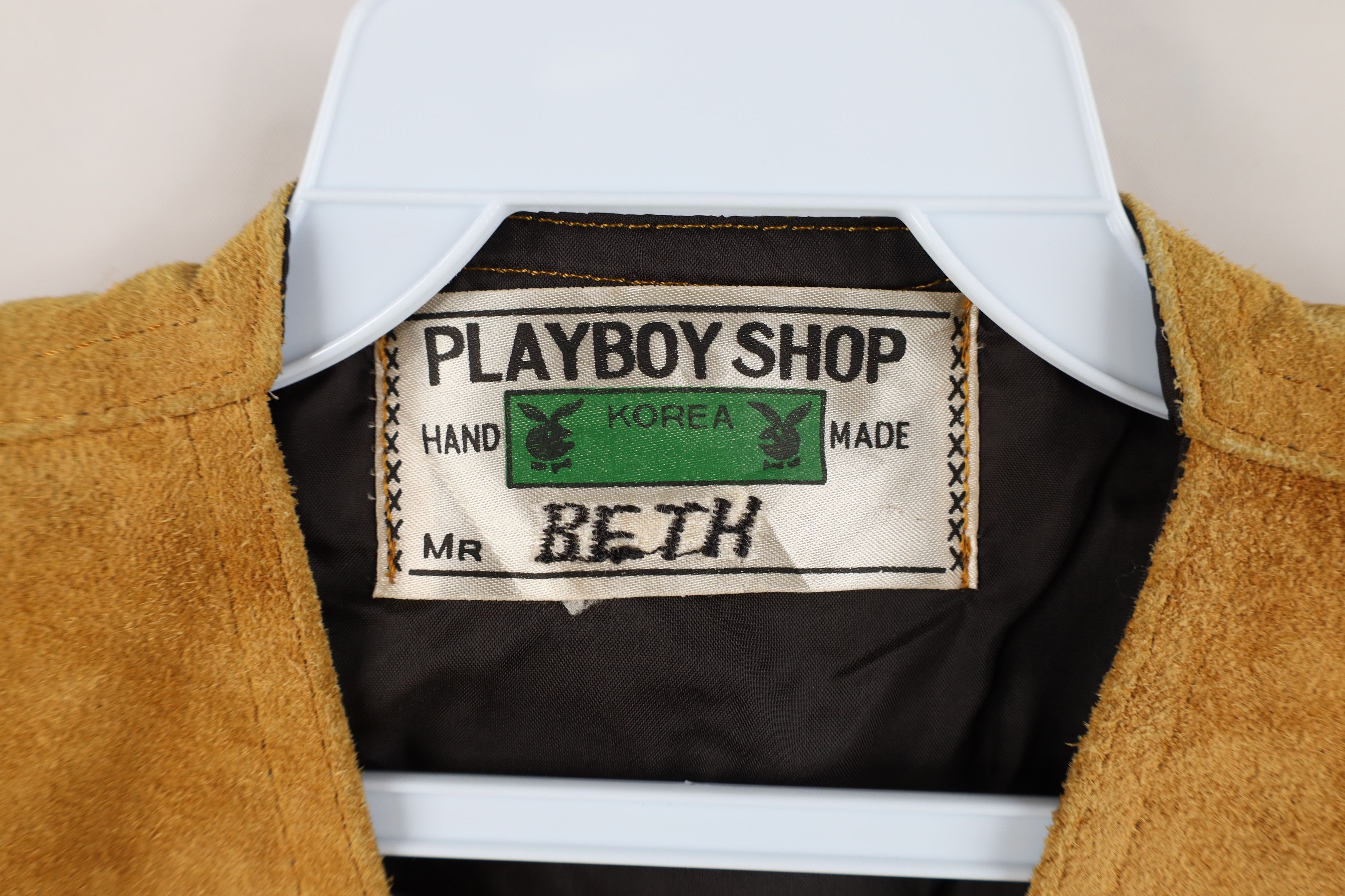 Playboy × Vintage Vintage 70s 80s Playboy Bunny Leather Vest Jacket Brown Size S / US 4 / IT 40 - 7 Thumbnail