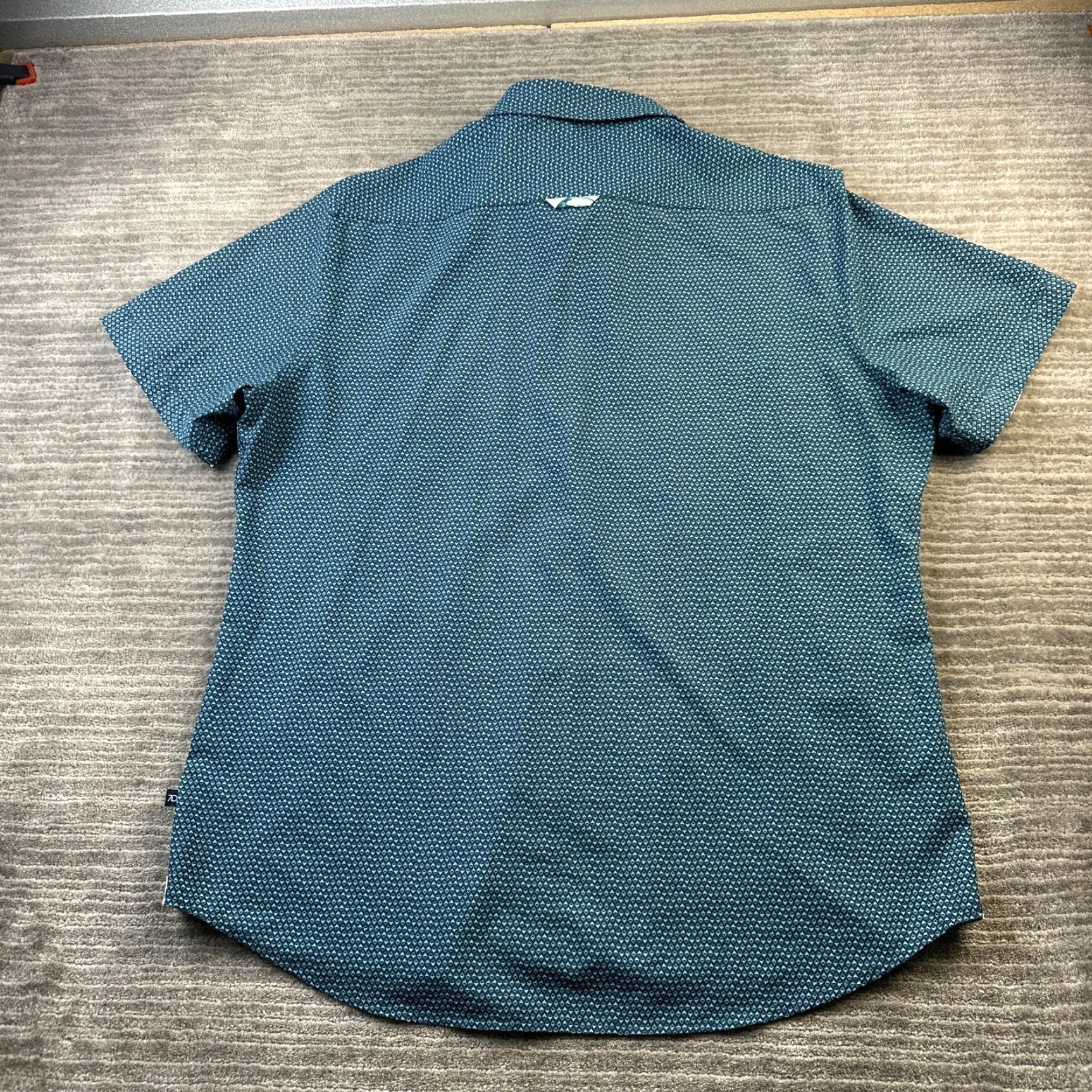 Vintage 7 Diamonds Shirt Mens XL Blue 4 Way Stretch Button Up Geometric Flip Sleeve Size US XL / EU 56 / 4 - 3 Thumbnail