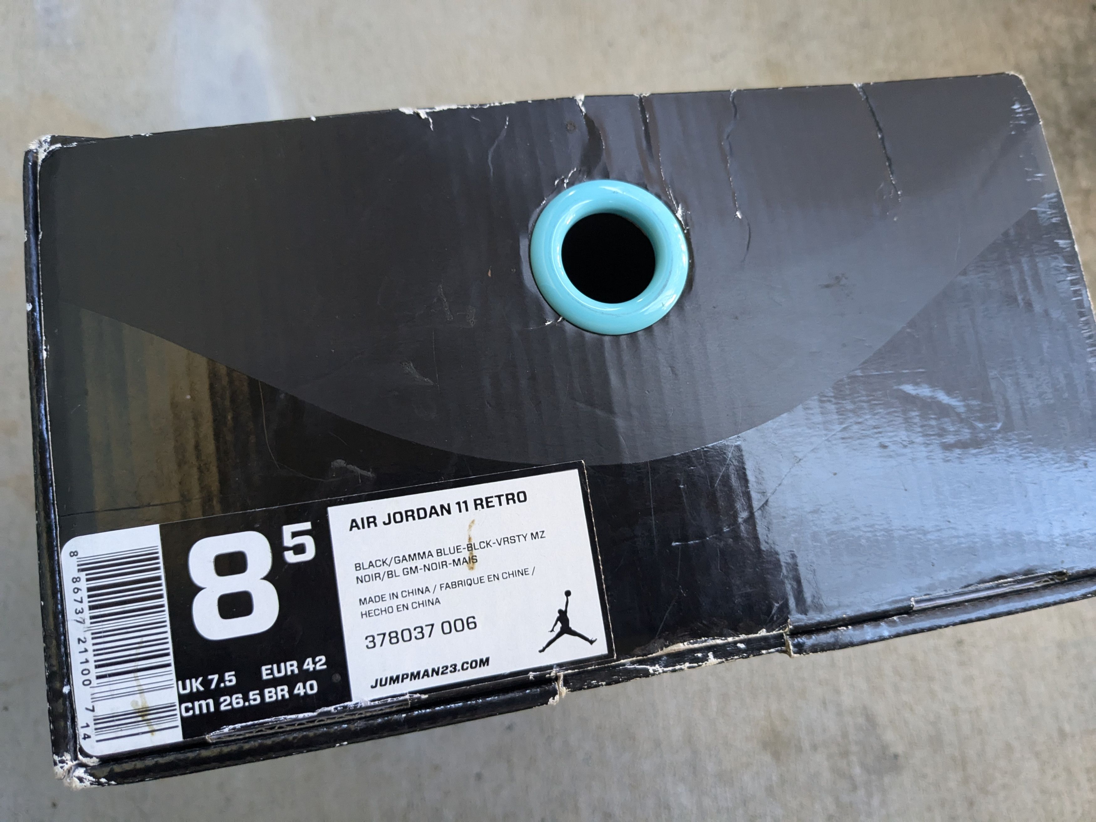 Jordan Brand Nike Air Jordan 11 Retro High Gamma Blue 8.5 378037-006 Size US 8.5 / EU 41-42 - 18 Thumbnail
