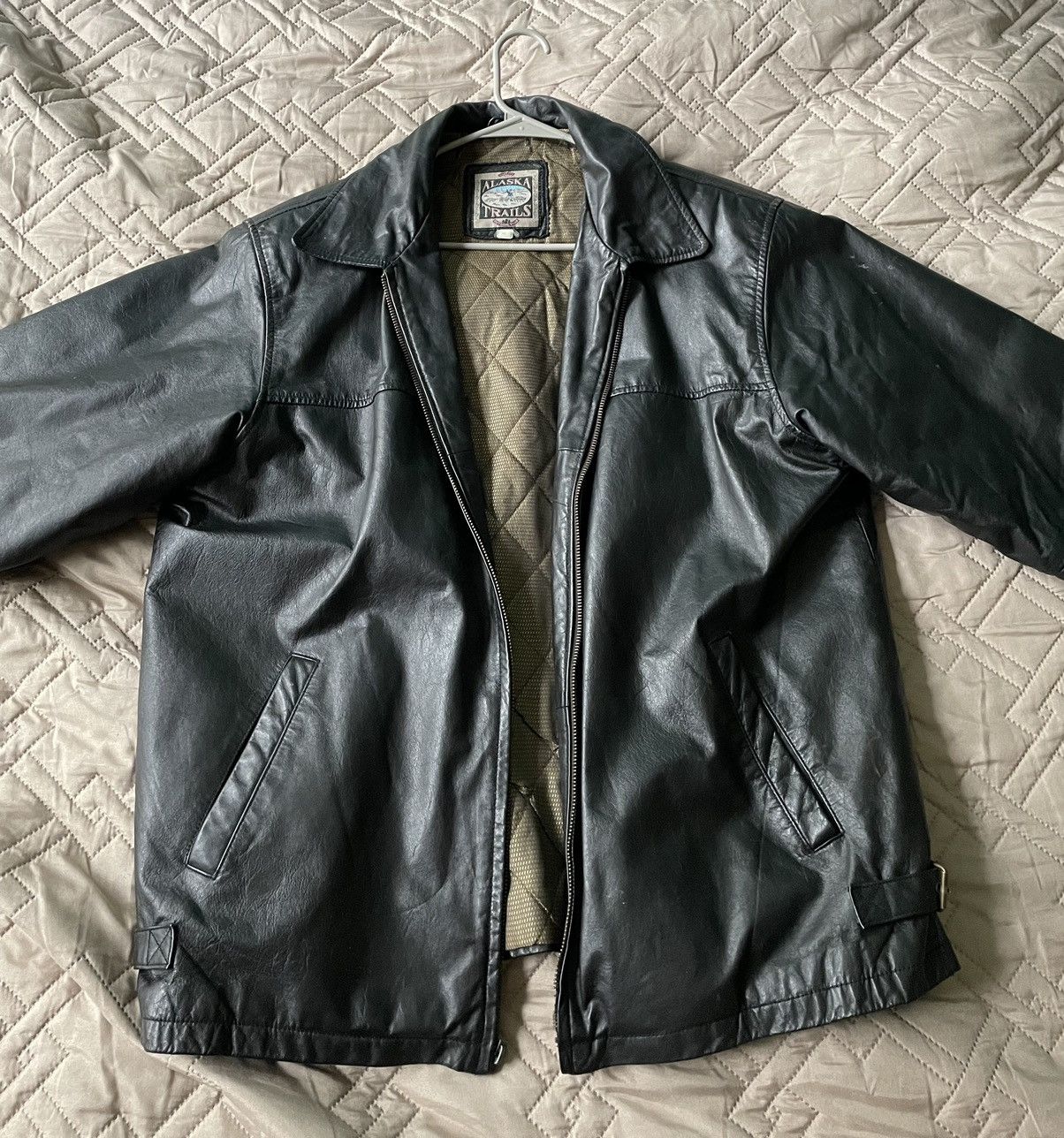 Image of Vintage 90's Leather Jacket in Black, Men's (Size Large)