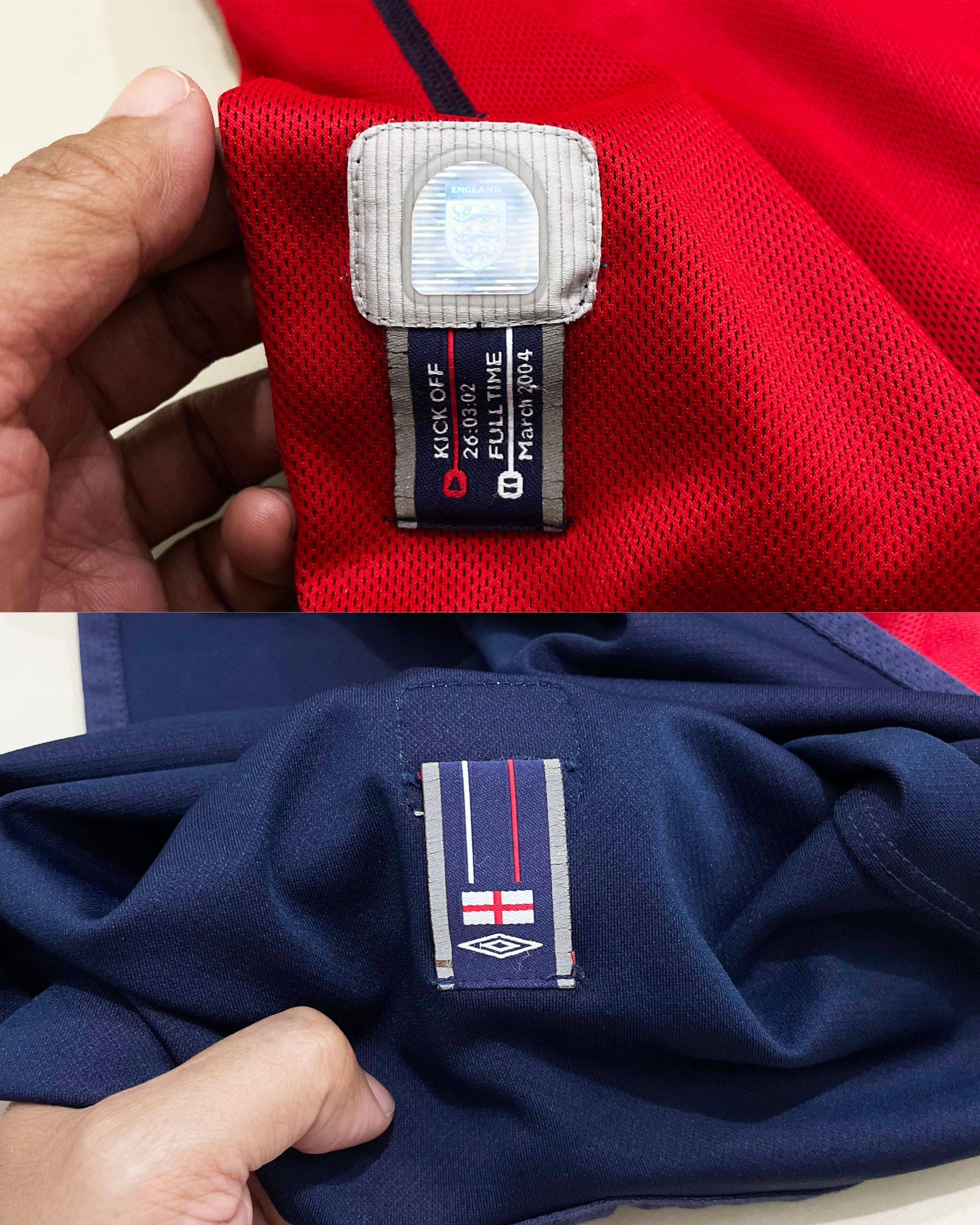 Umbro England Away Kit 2002 2003 2004 Size US M / EU 48-50 / 2 - 8 Thumbnail
