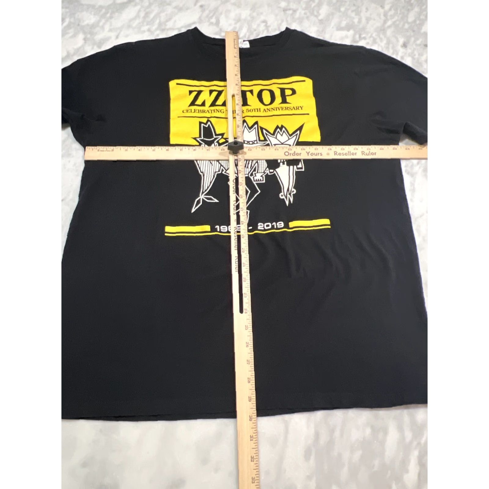 Vintage ZZ Top 50th Anniversary T Shirt Men 2XL Graphic Black Faded CJ & K Size US XXL / EU 58 / 5 - 7 Thumbnail