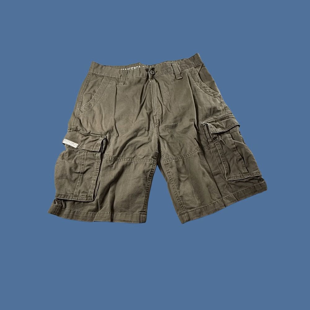 Nautica Nautica Cargo Shorts Men 36 Olive Green Light Khaki Beach Fish Camp Size US 36 / EU 52 - 1 Thumbnail