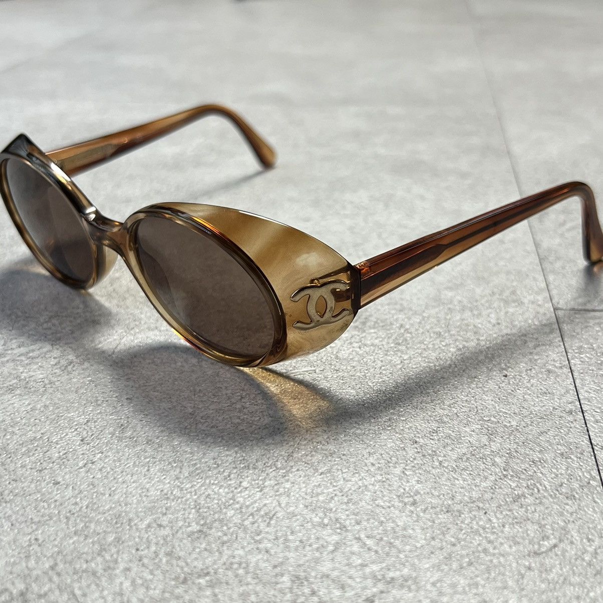 image of Chanel 05976 91235 Coco Goggles Sunglasses in Silver, Men's