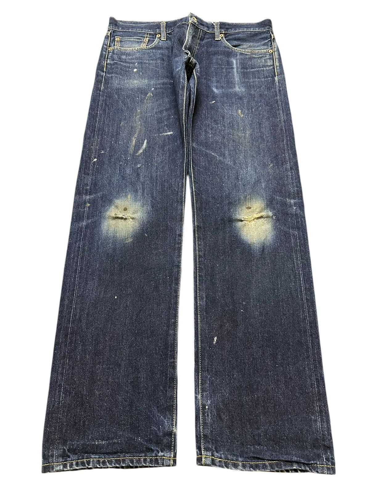 Japanese Brand Vintage Japanese Uniqlo Selvedge Faded Wash Distress Jeans Size US 34 / EU 50 - 2 Thumbnail