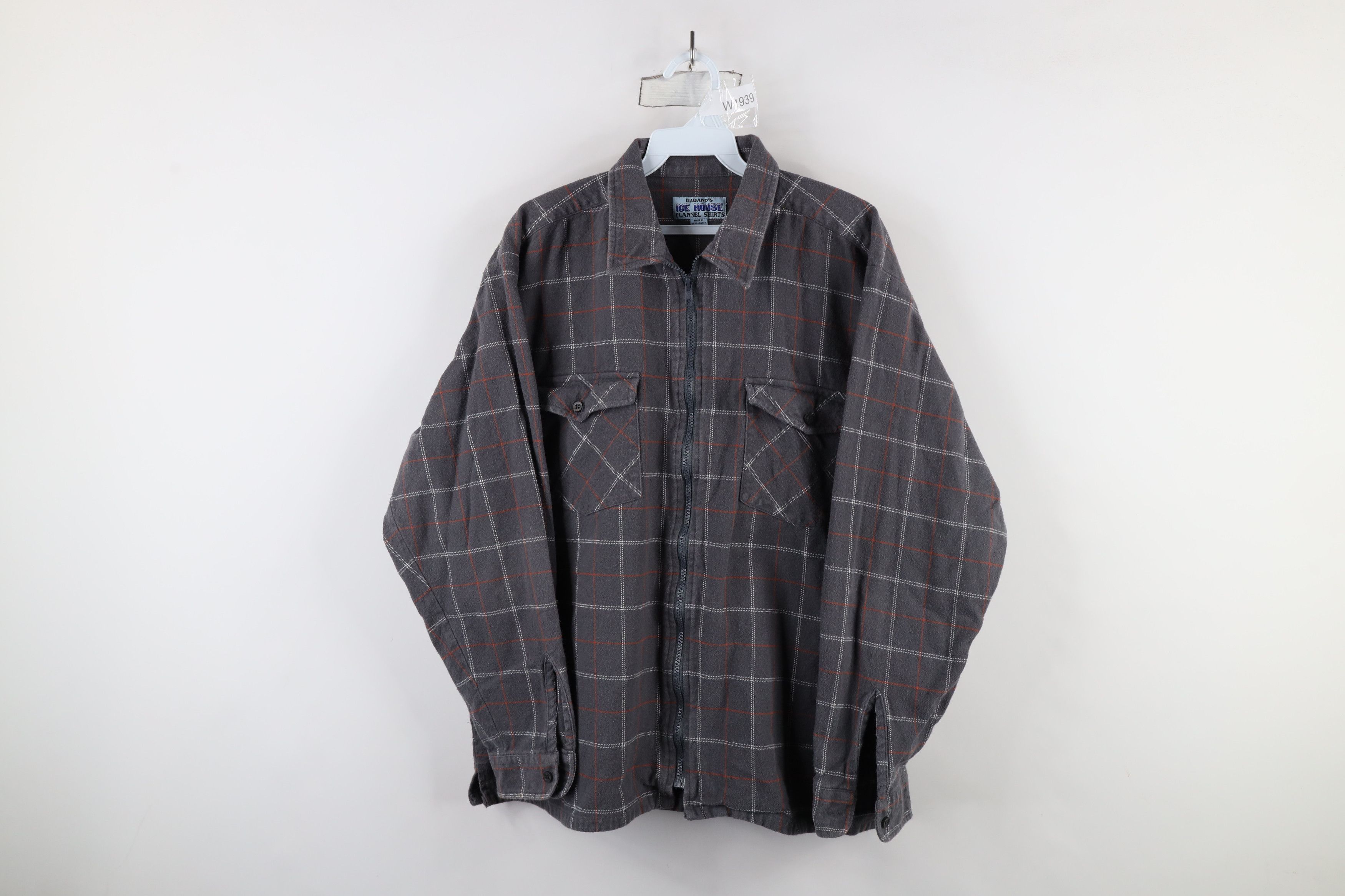 Vintage Vintage 90s Streetwear Full Zip Collared Shirt Jacket Size US XL / EU 56 / 4 - 1 Thumbnail