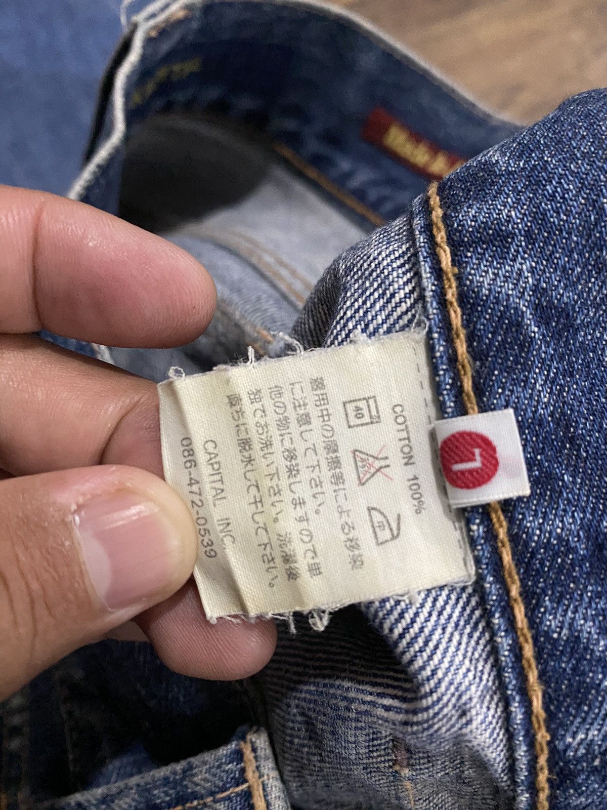 Japanese Brand × Kapital size 33x27 Kapital bush jeans flare denime Size US 33 - 6 Thumbnail