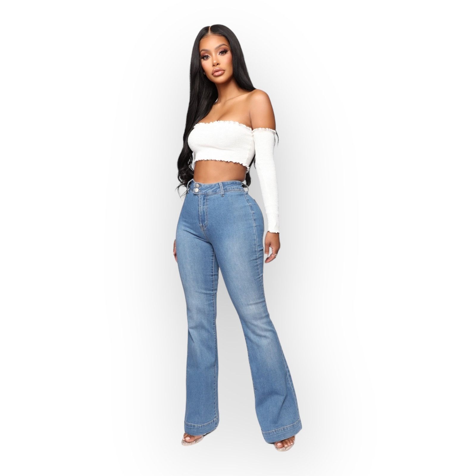 Kohl's Fashion Nova Paige High Rise Flared Jeans Size 29" - 9 Thumbnail