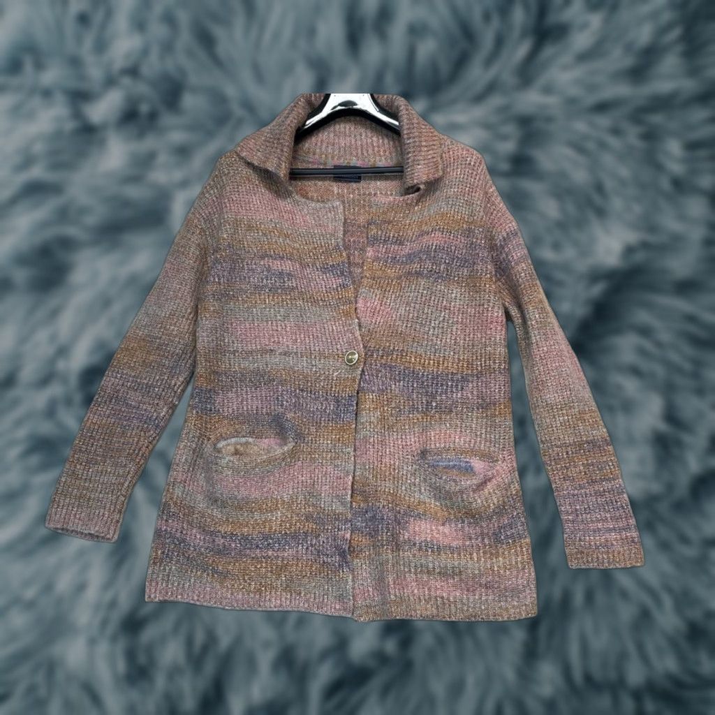 Anthropologie Maeve By Anthropologie Wool Blend Knit Open Cardigan Women's Size Medium Beige Solid Long Sleeve Size XS / US 0-2 / IT 36-38 - 1 Thumbnail