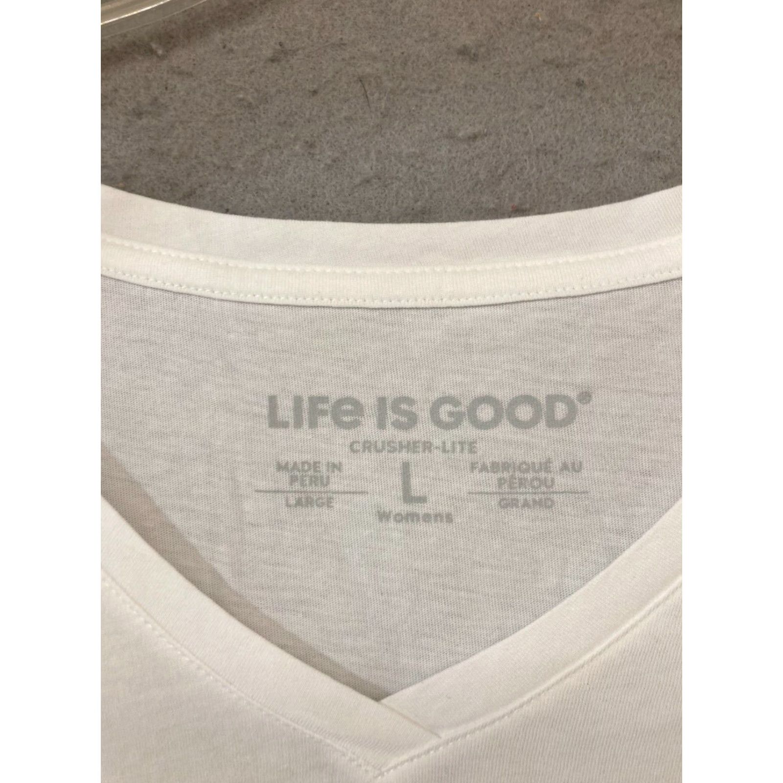 Life is Good Life is Good T-Shirt Women L White V-Neck Crusher Lite Let Love Grow Flower Size L / US 10 / IT 46 - 7 Thumbnail